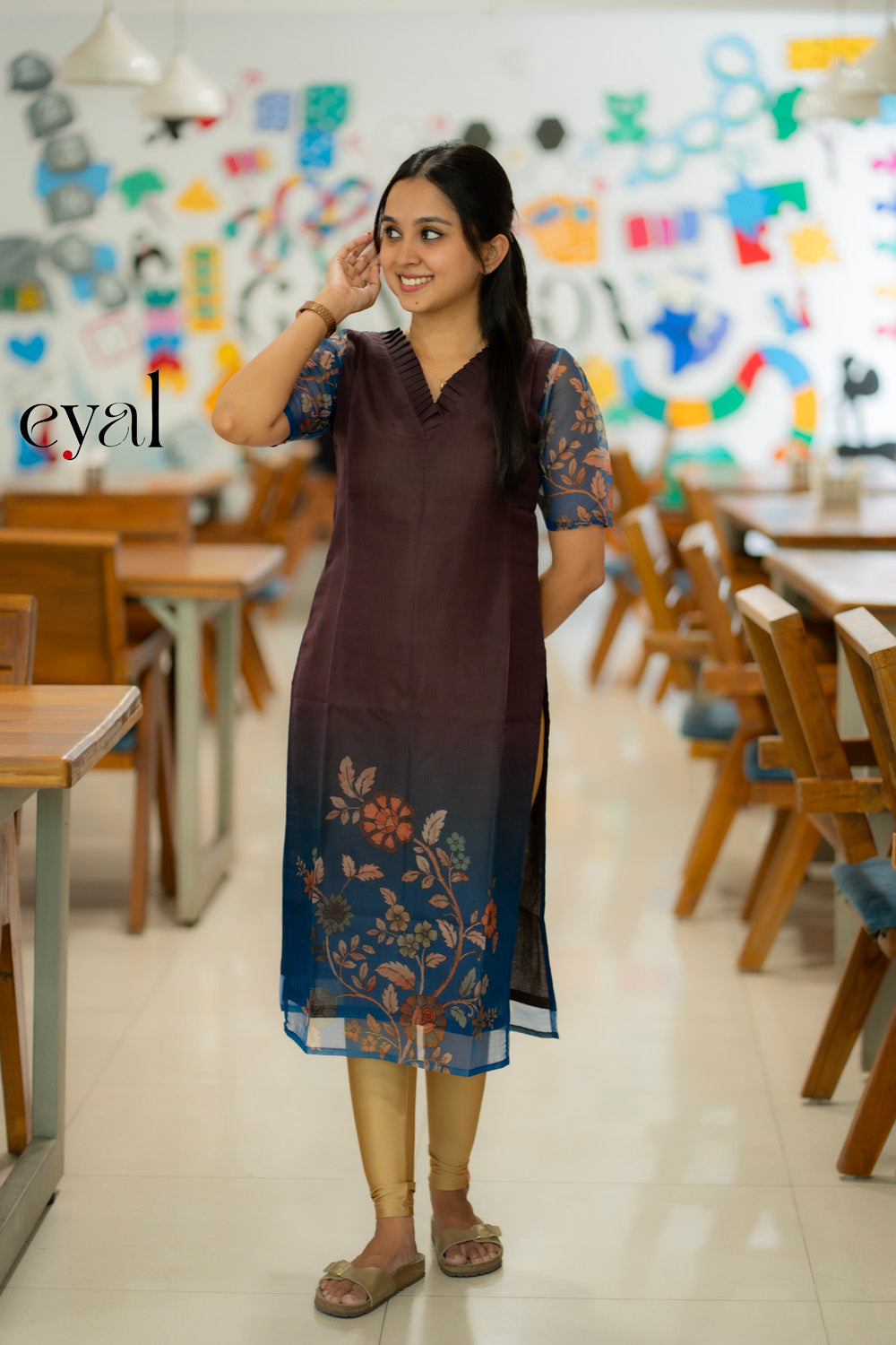 Ombre Bloom Printed Kurta