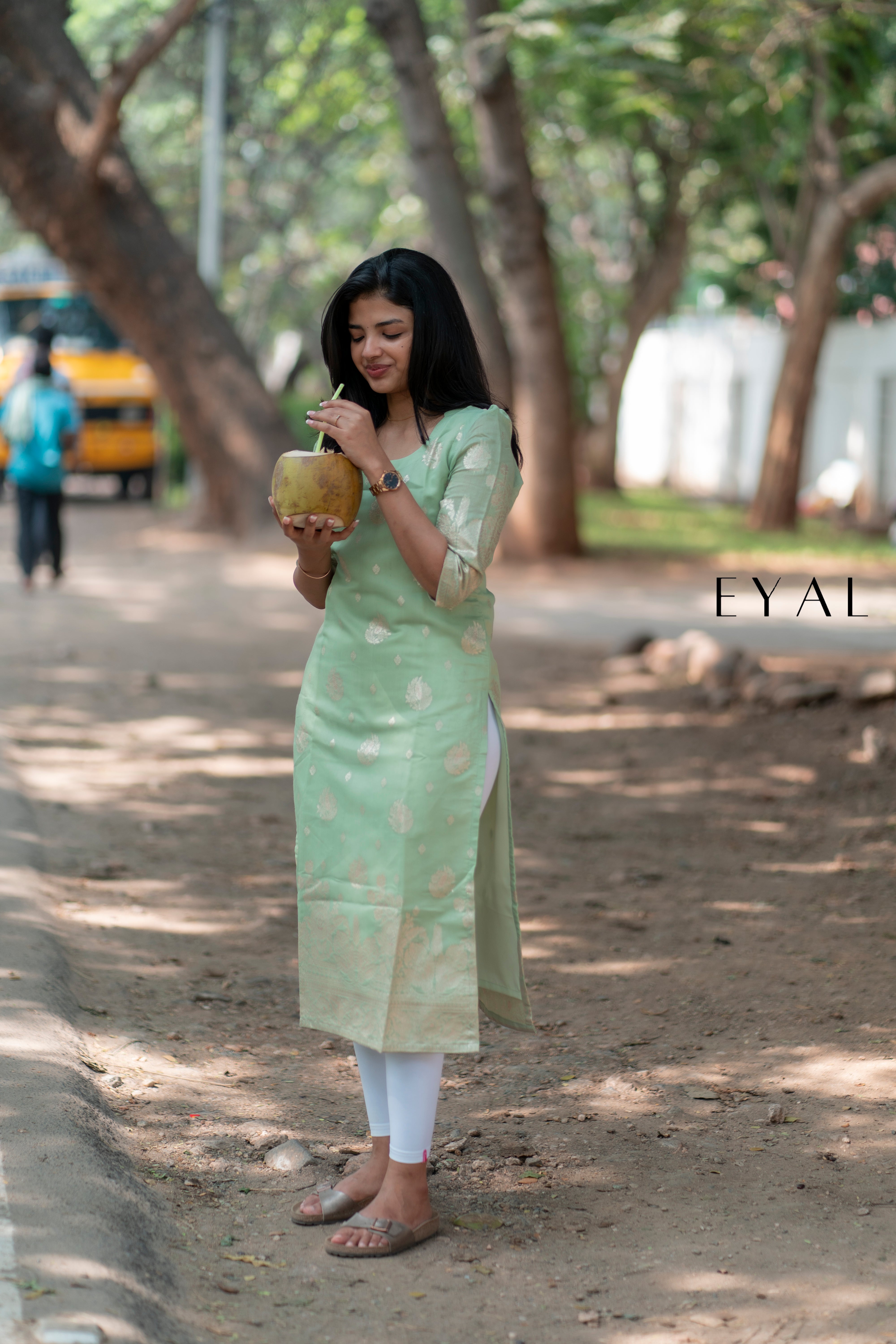 Green banaras kurti