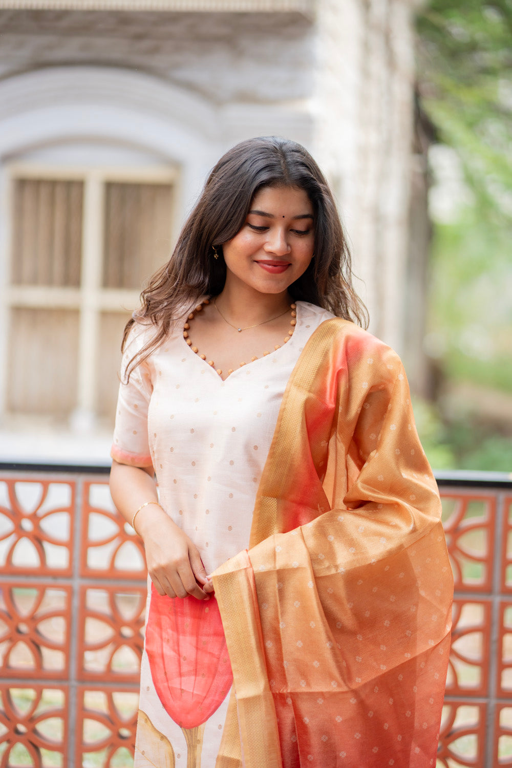 Coral gulab set