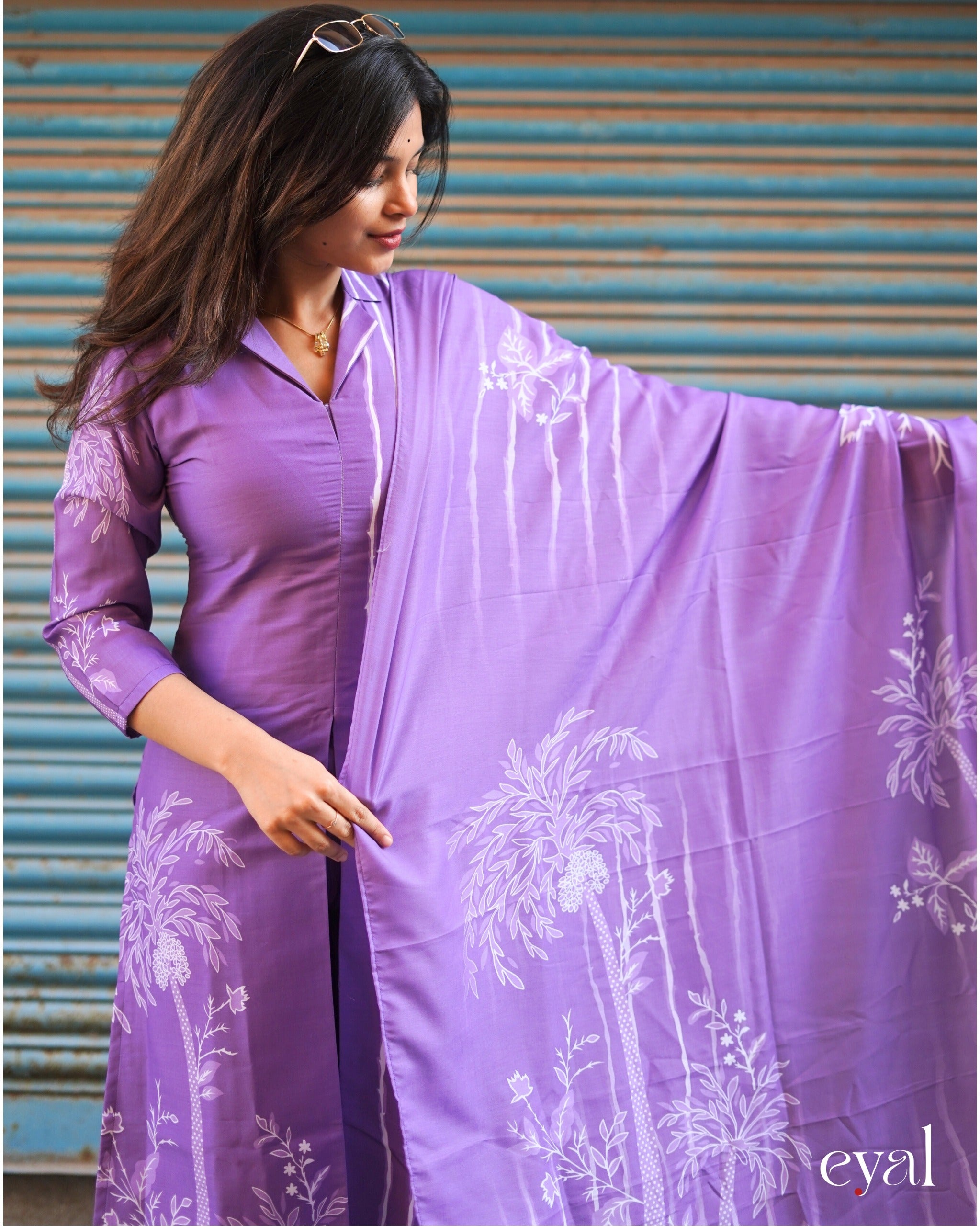 Lavender muslin suit