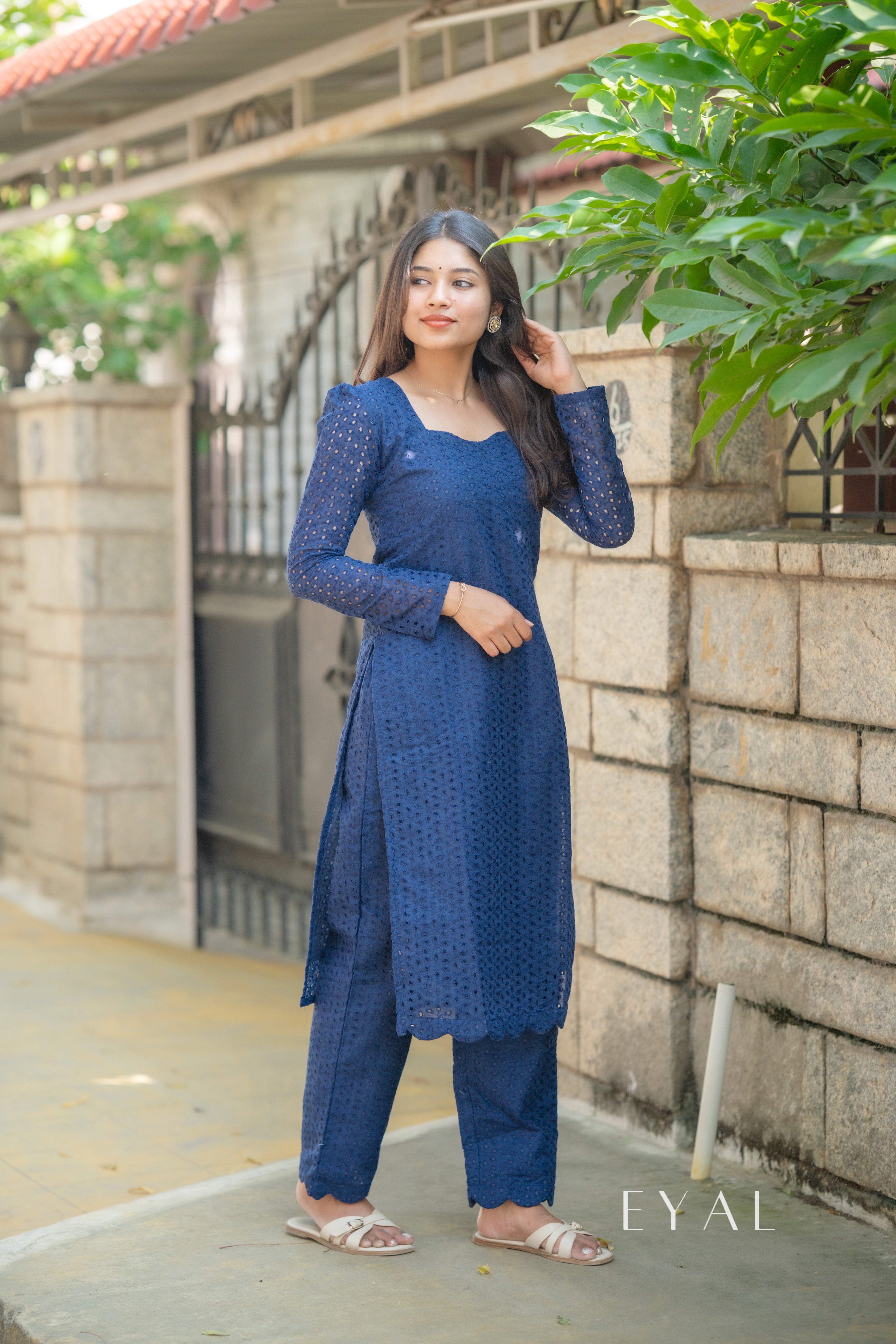 Indigo hakoba kurta set