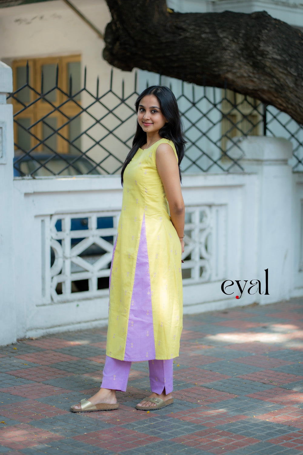 Lemon Lavender handloom cotton set