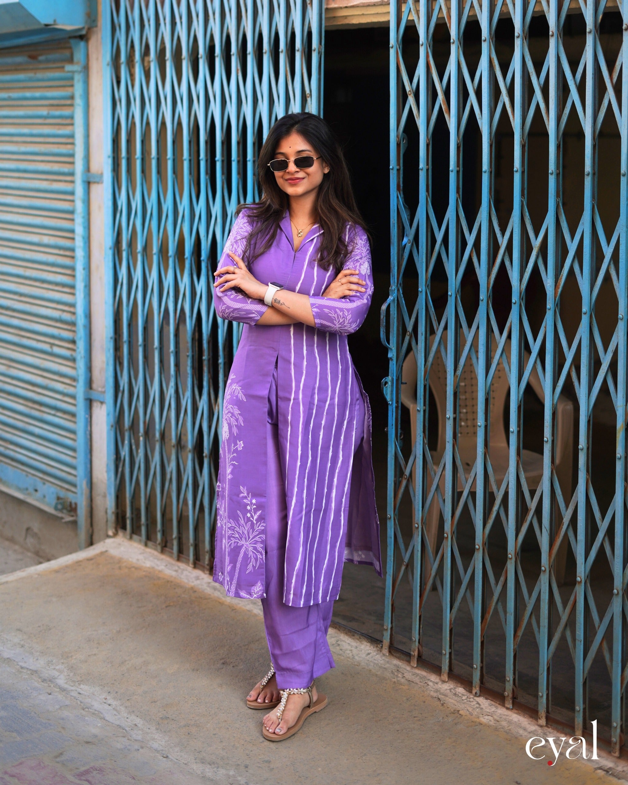 Lavender muslin suit