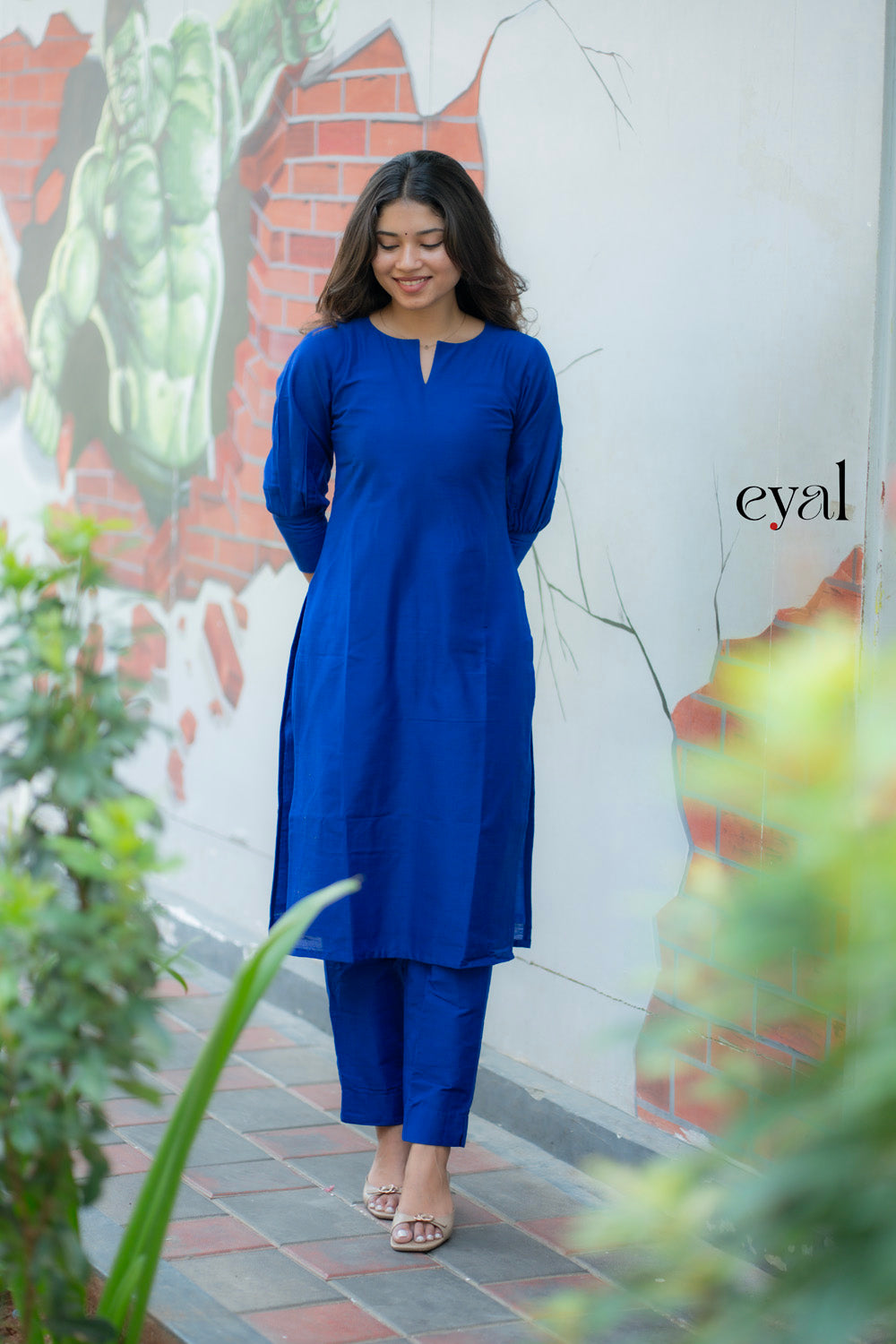 Electric blue kurta set