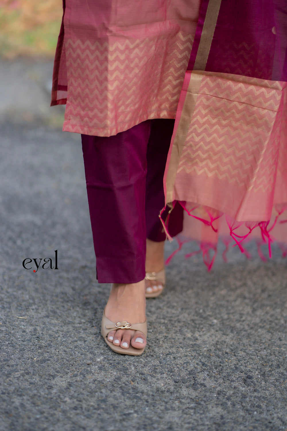 Blushberry silk suit