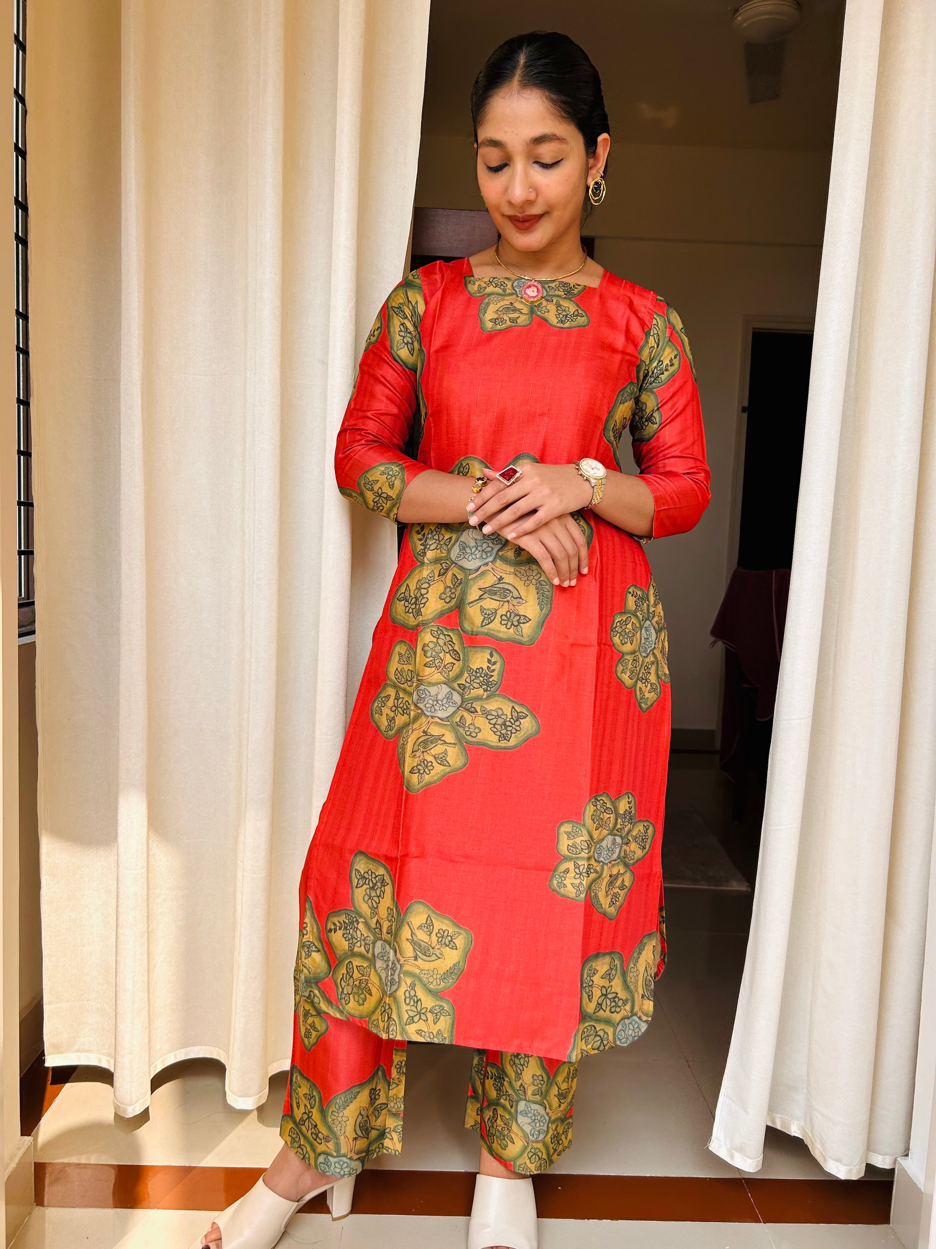 Rust kurta set