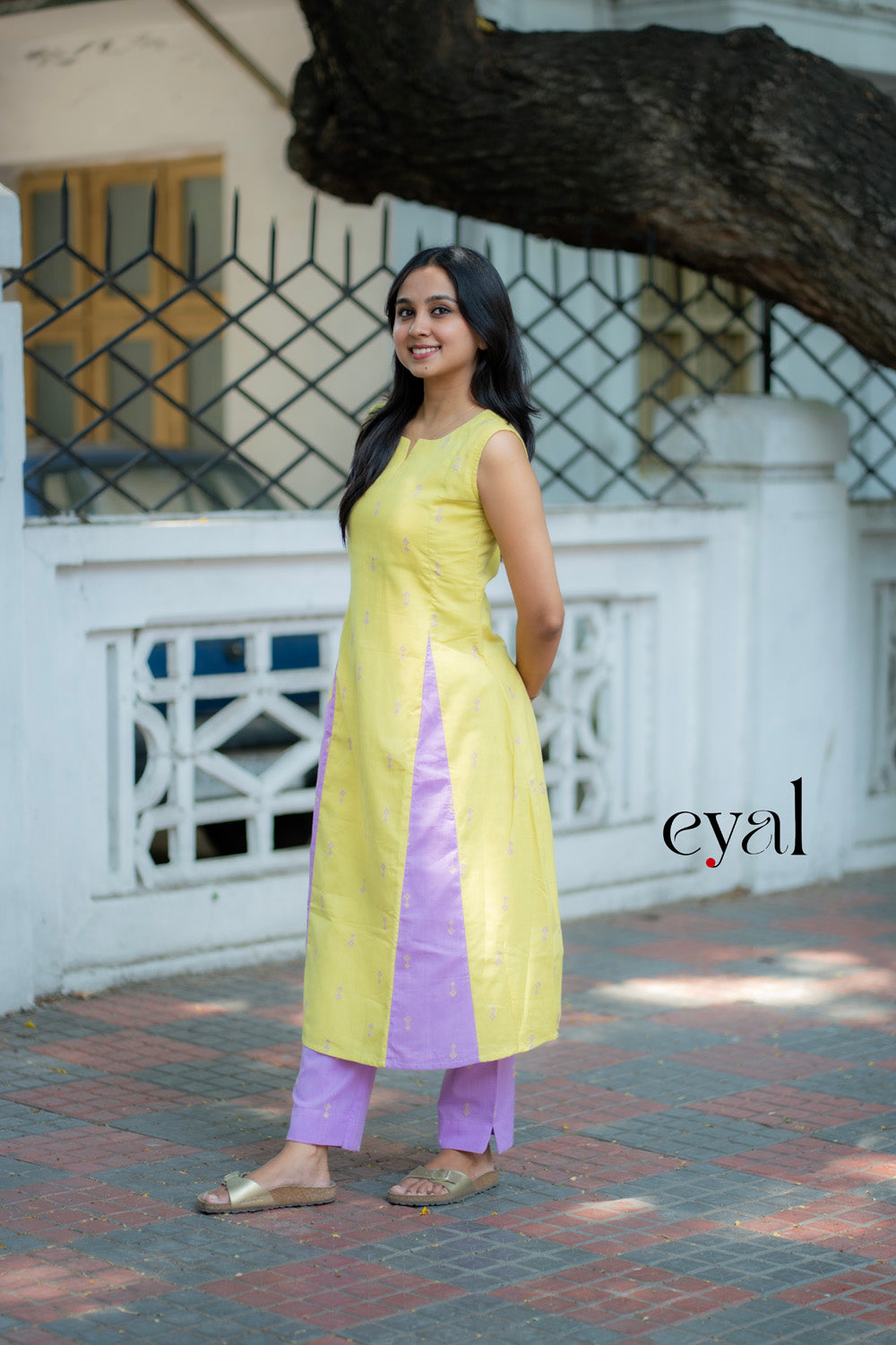 Lemon Lavender handloom cotton set