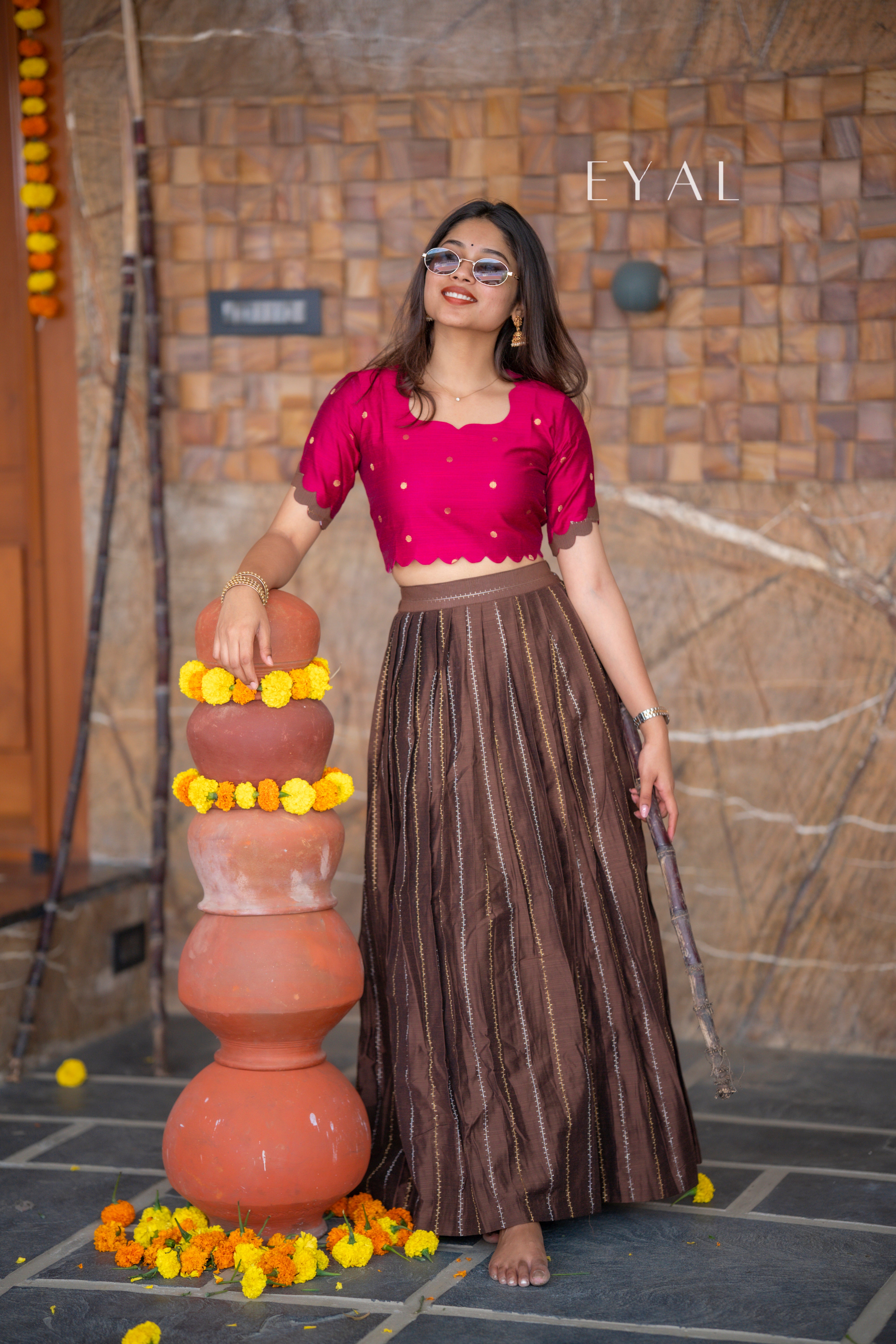 Man vasanai - the earthy tone skirt & top