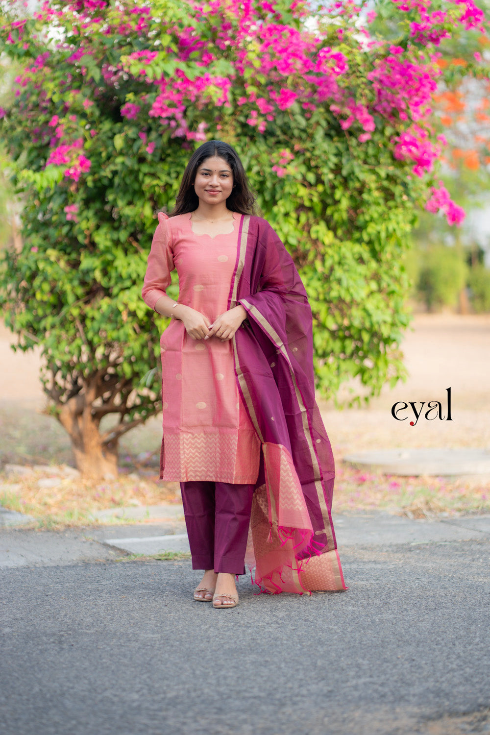 Blushberry silk suit