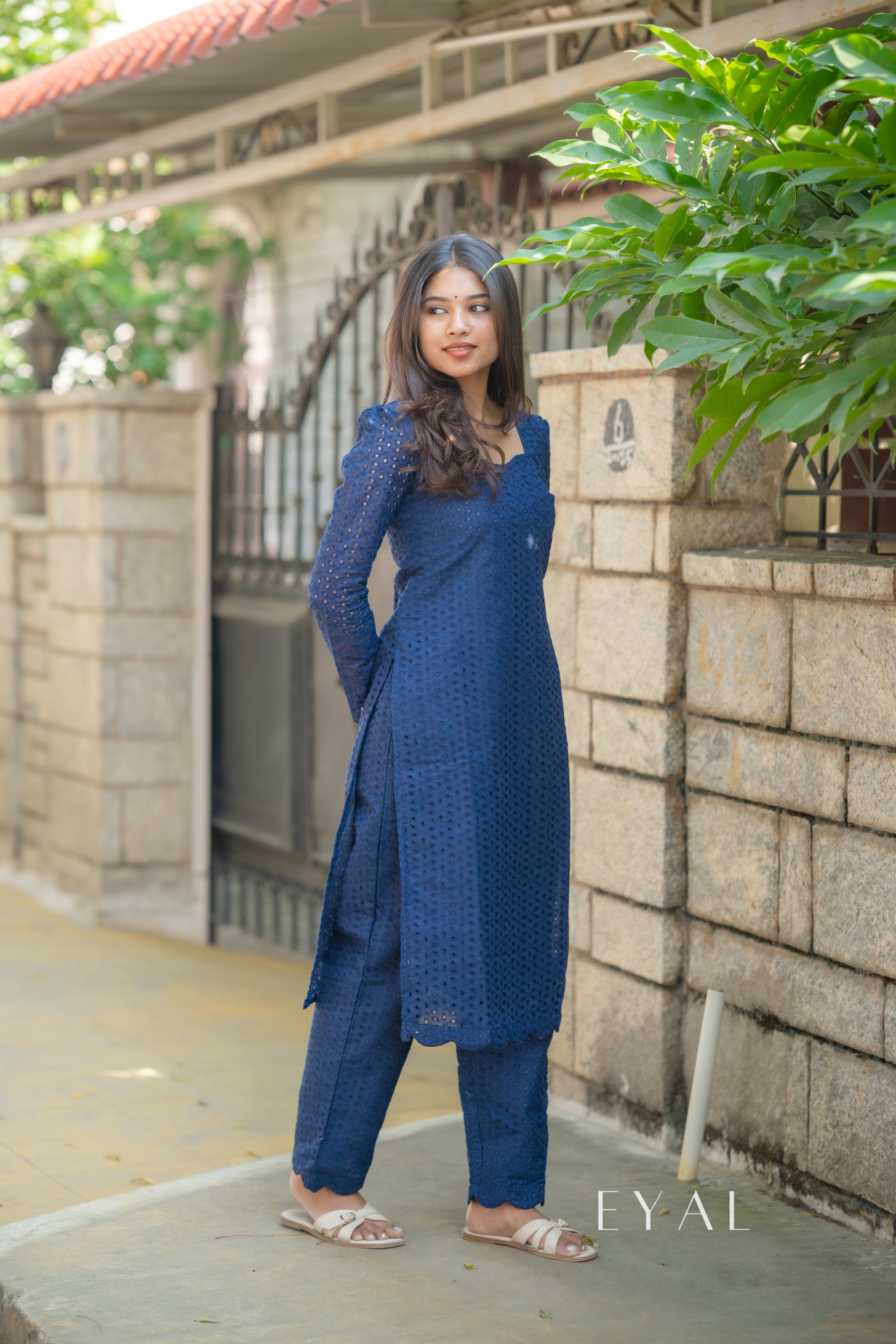 Indigo hakoba kurta set