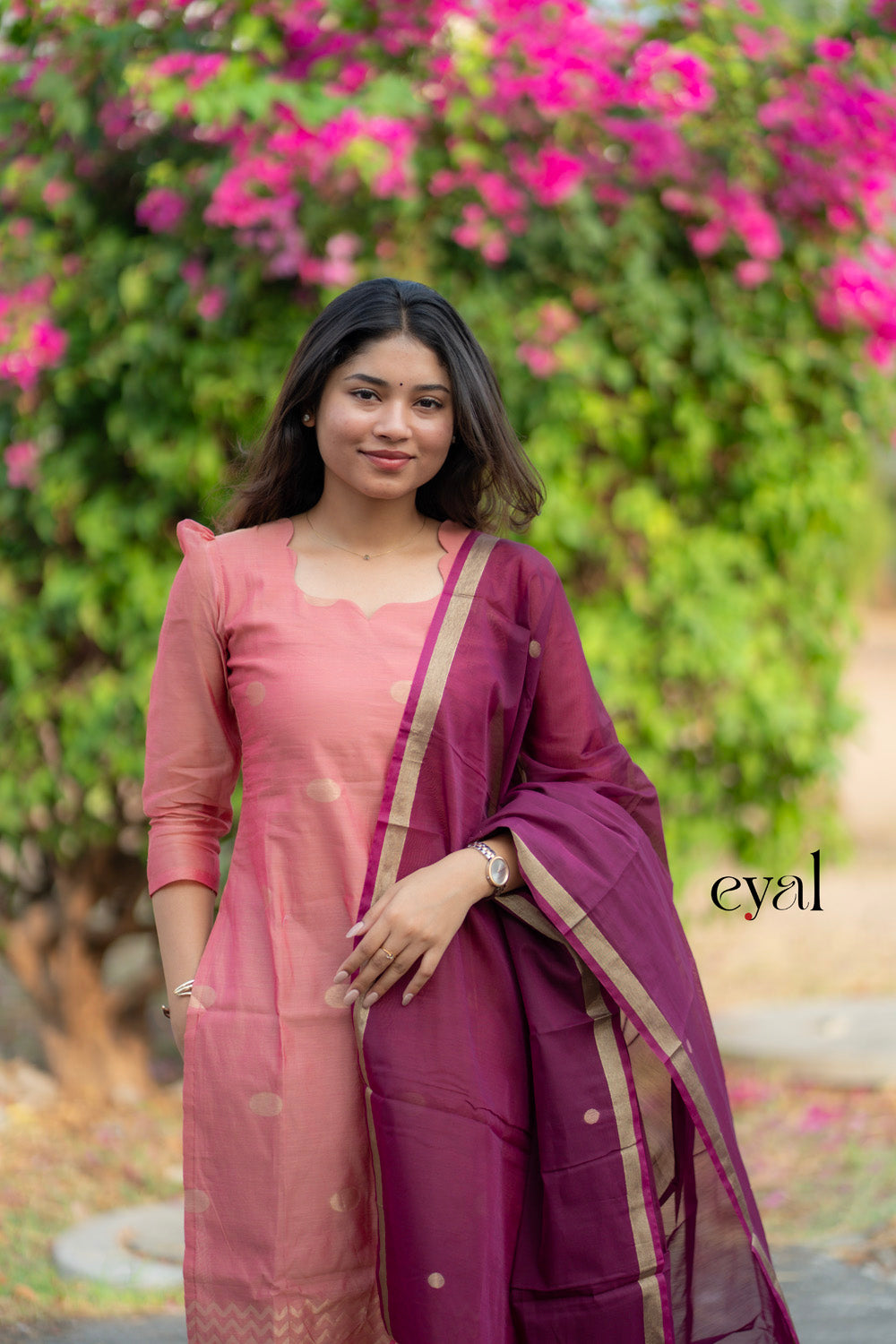 Blushberry silk suit