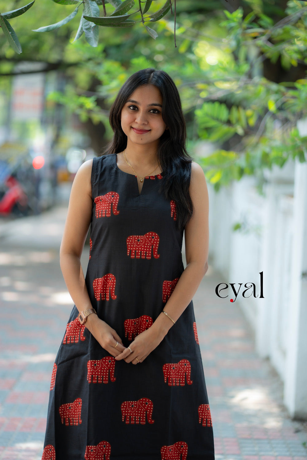 Elephant cotton a-line maxi/kurti