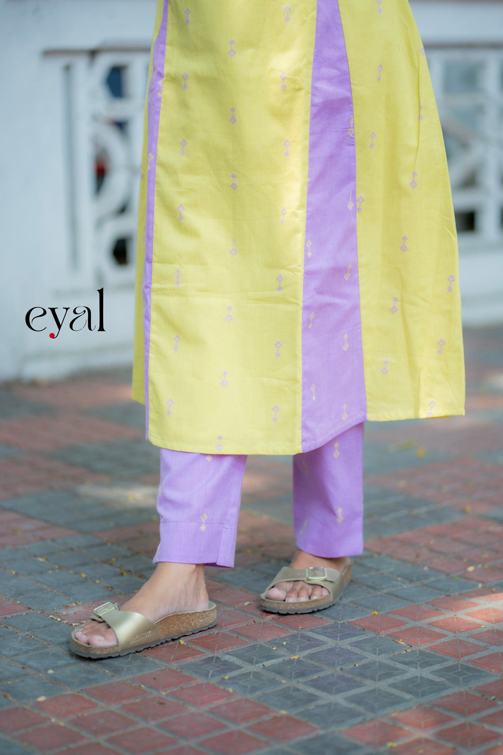 Lemon Lavender handloom cotton set