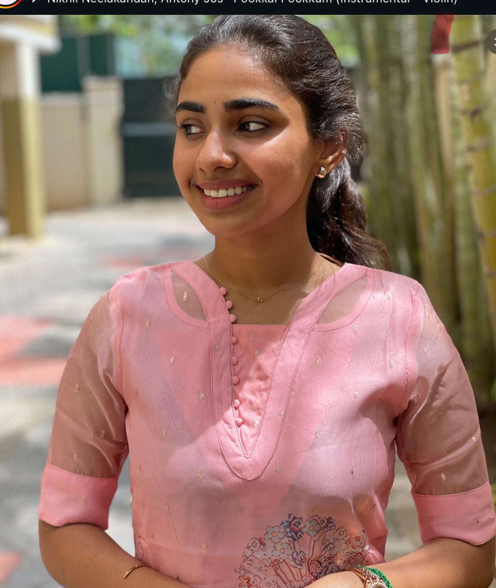 Pink kurti with dupatta- 1350