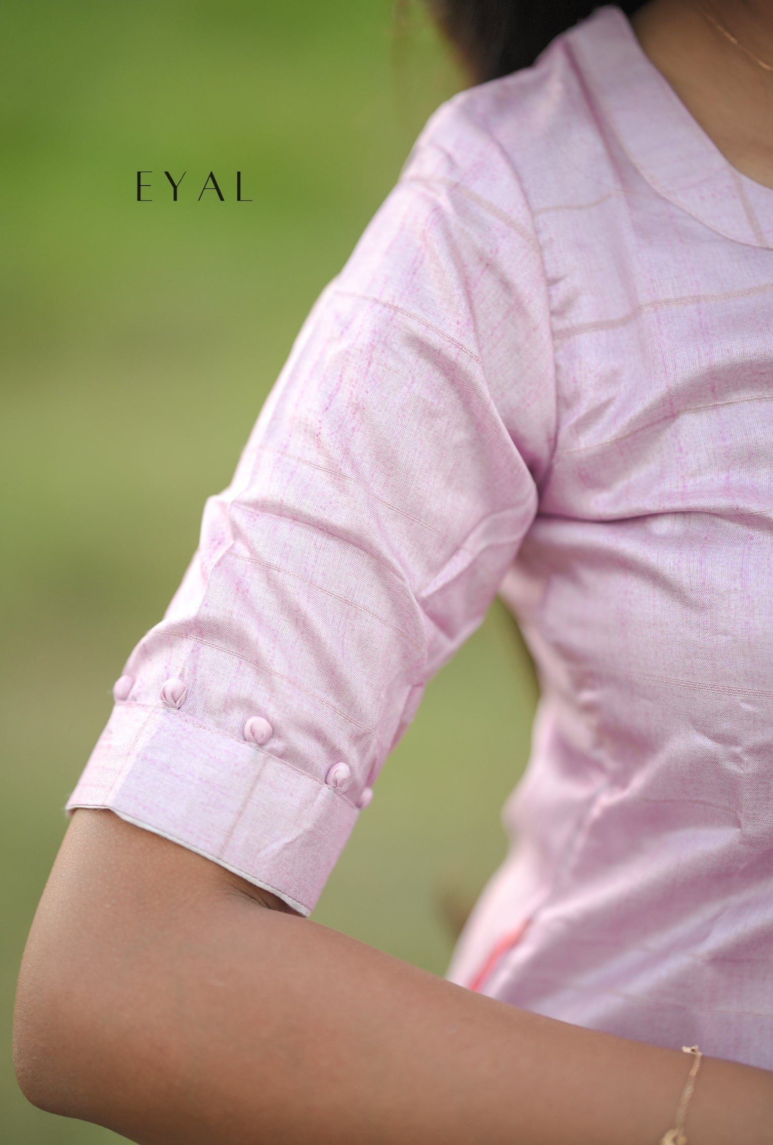 Pink floral Tussar kurta set