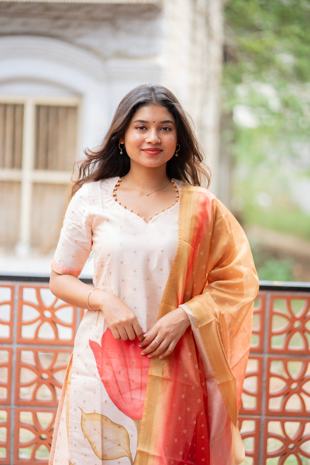 Coral gulab set