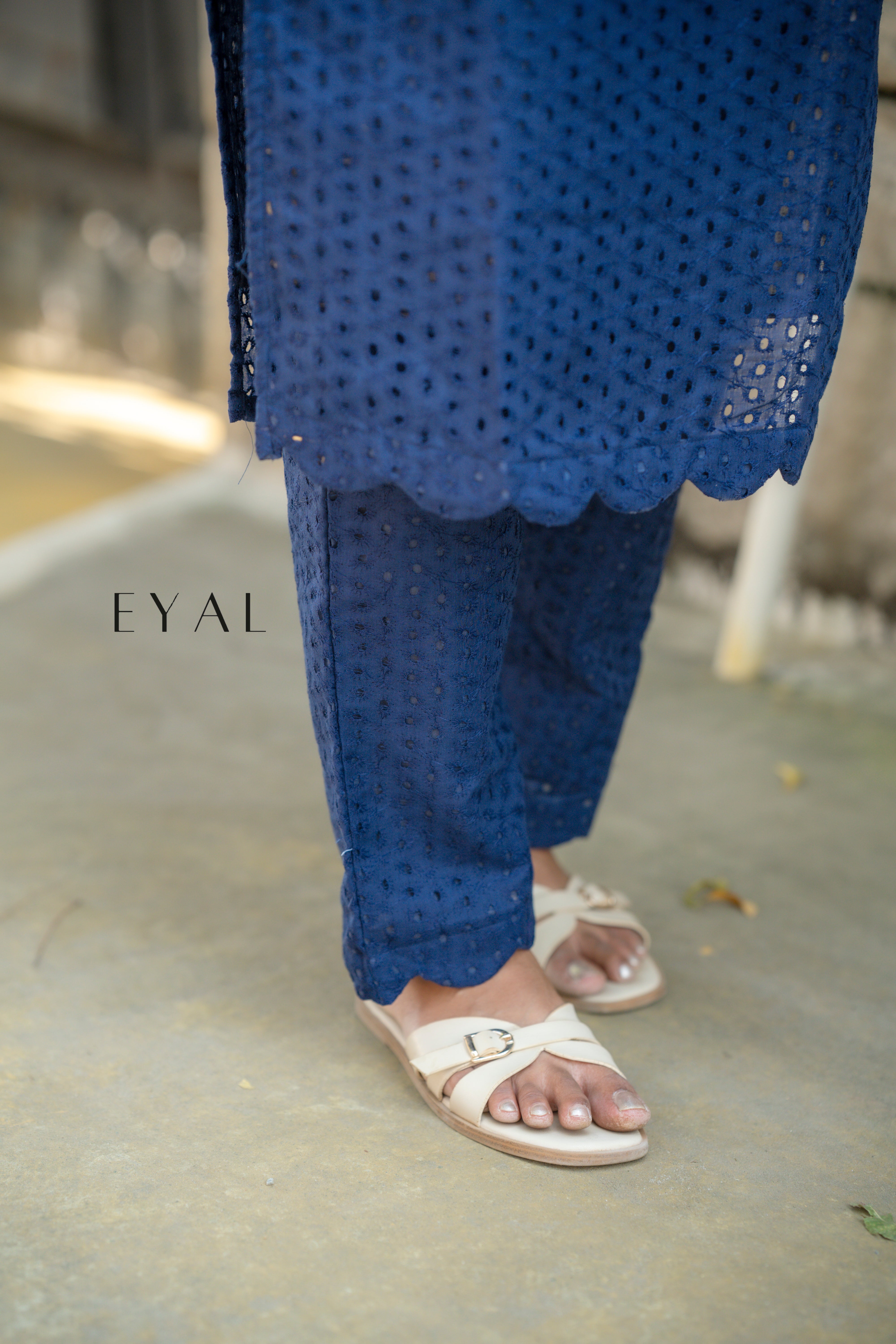 Indigo hakoba kurta set