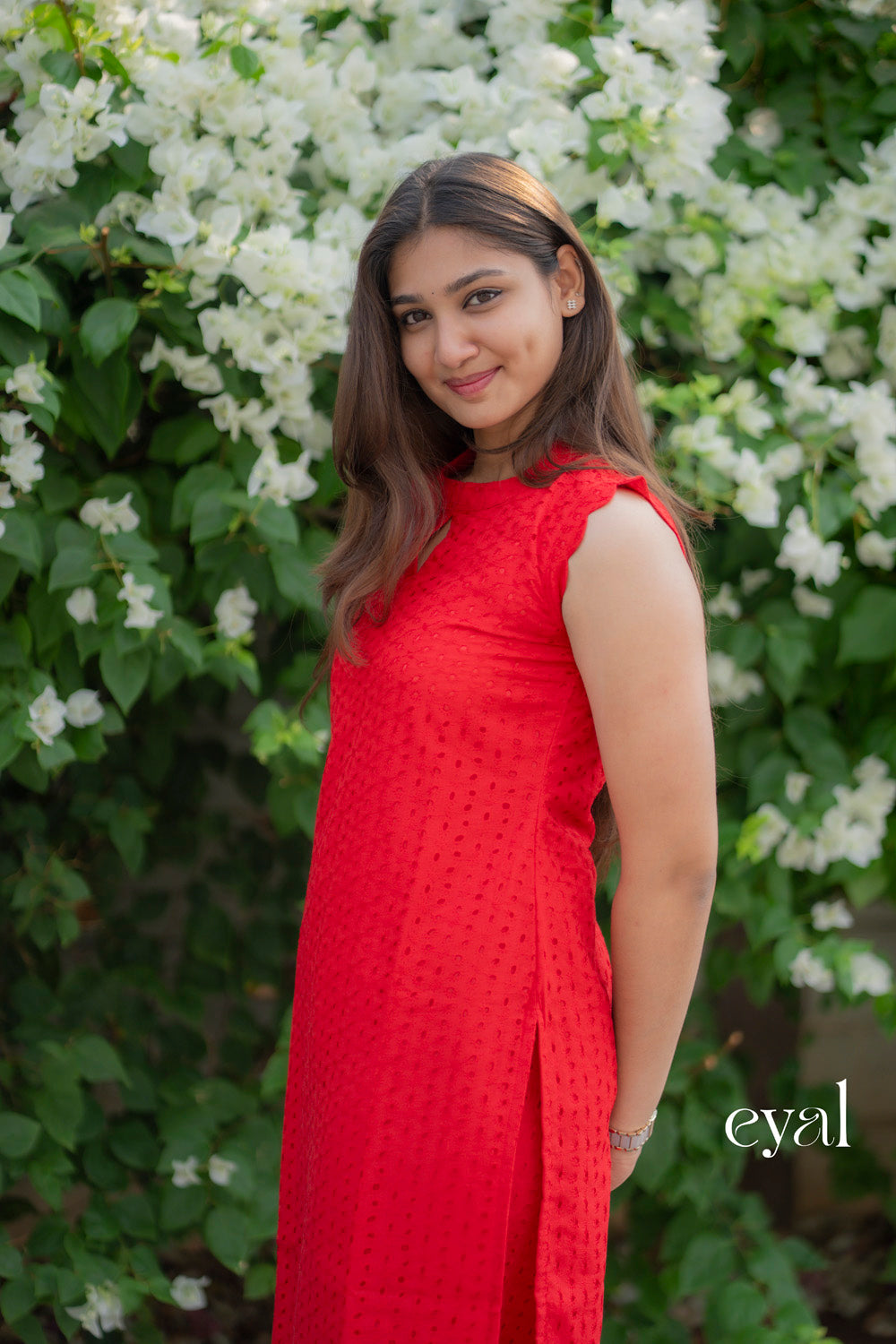 Red mood only hakoba kurta set