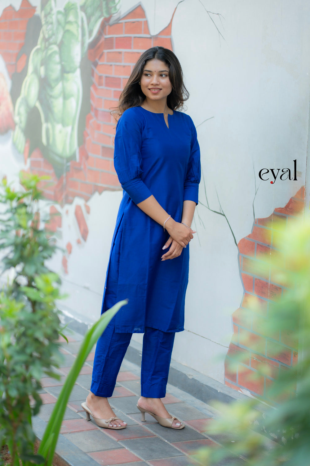 Electric blue kurta set