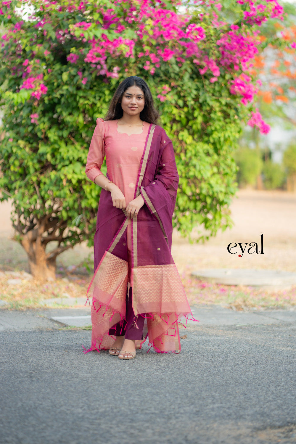 Blushberry silk suit