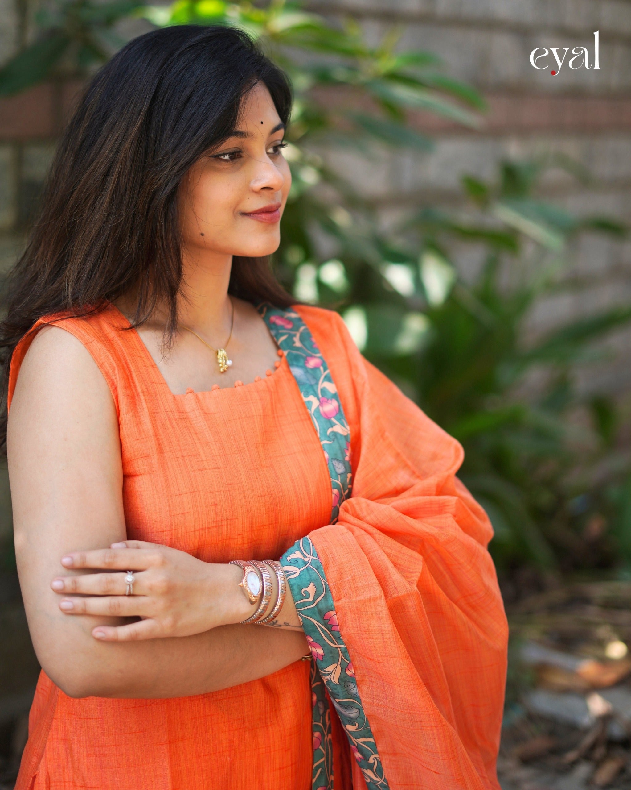 Sunwoven jute cotton kurti with dupatta