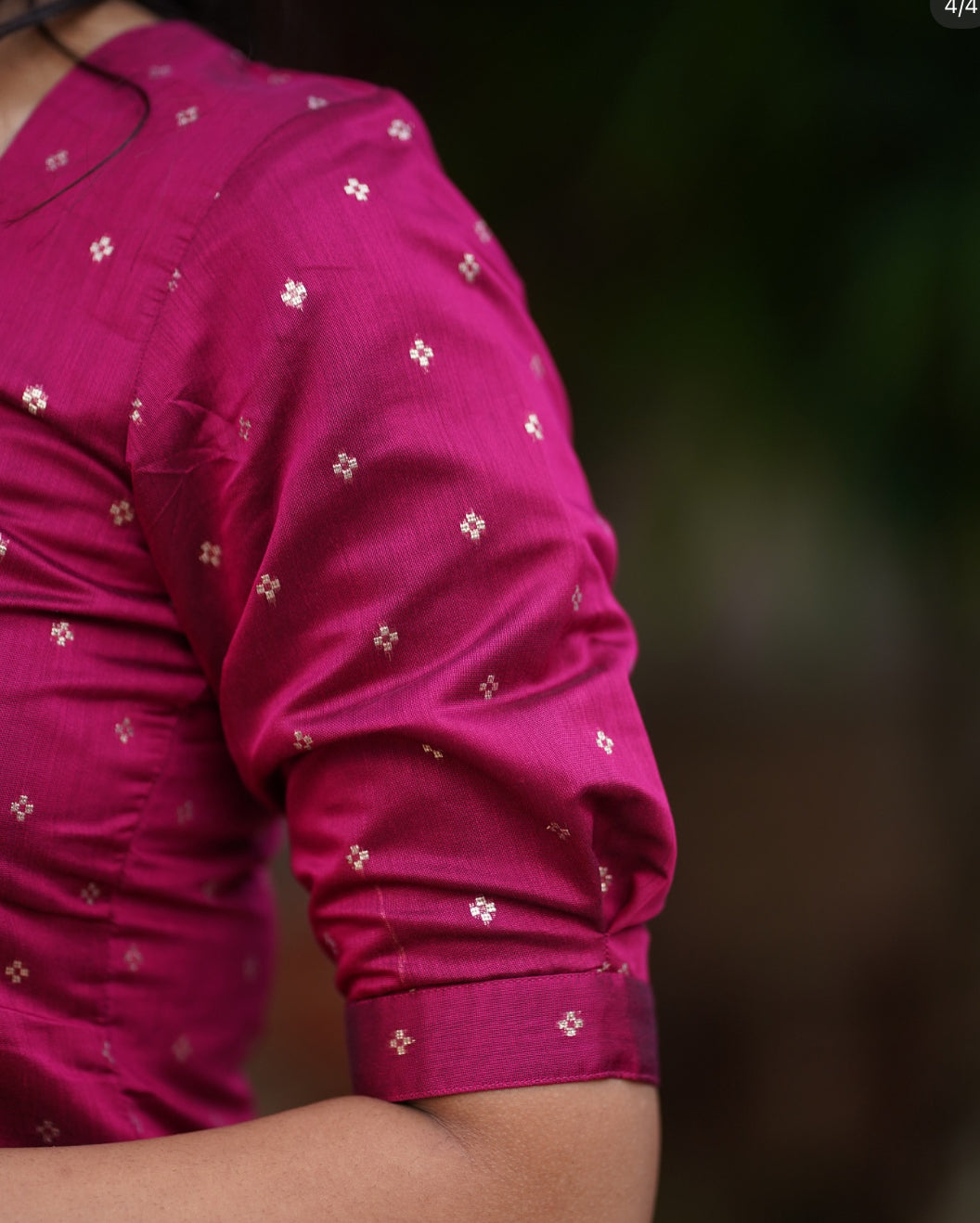 Pink banaras kurti - 1379