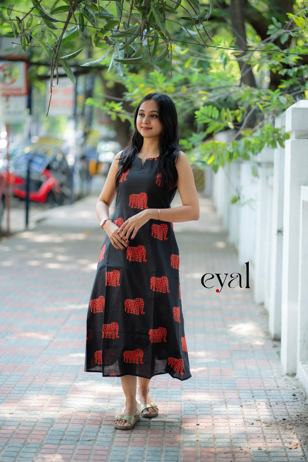 Elephant cotton a-line maxi/kurti