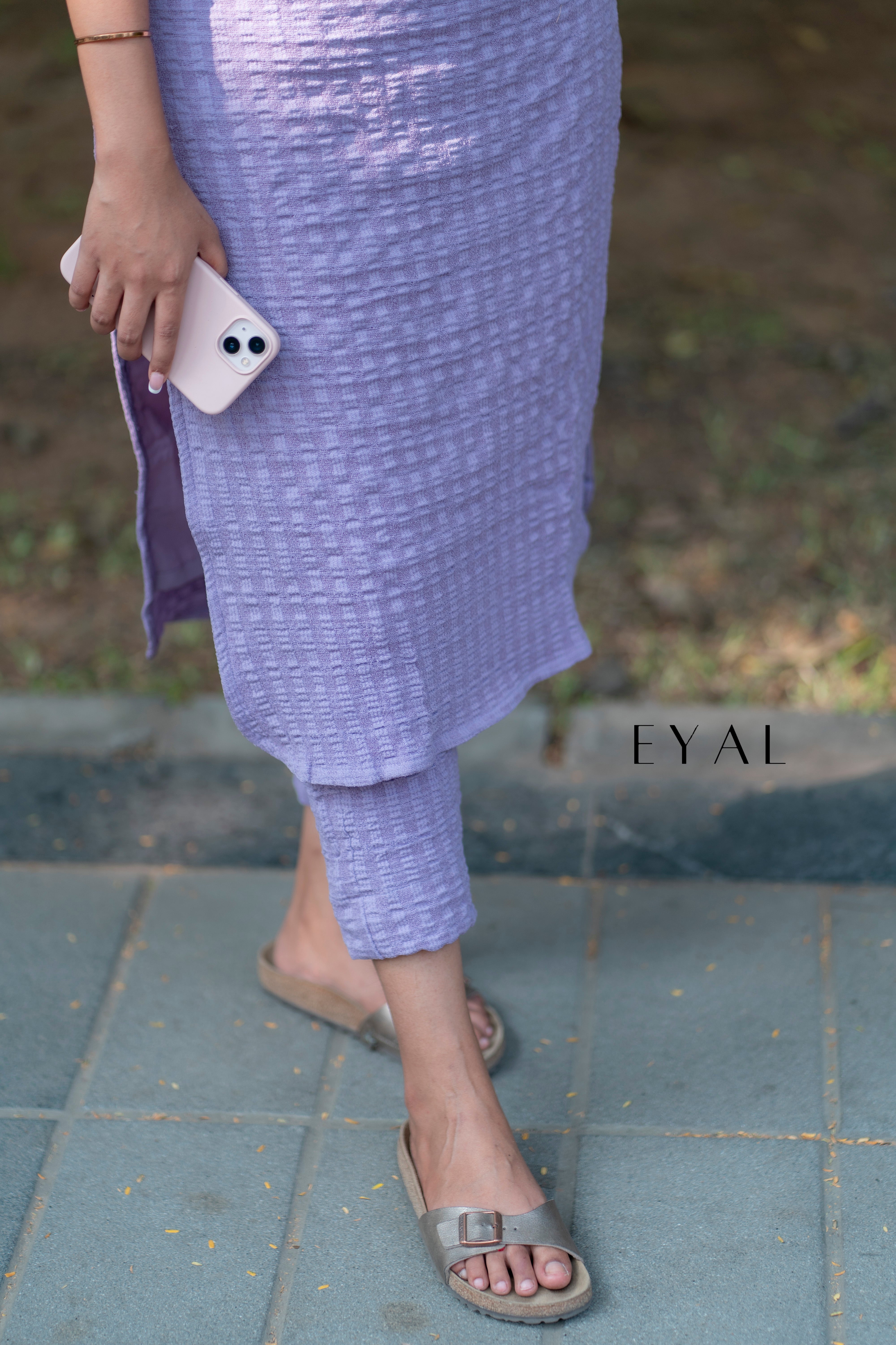 Lilac popcorn co-ord -1165