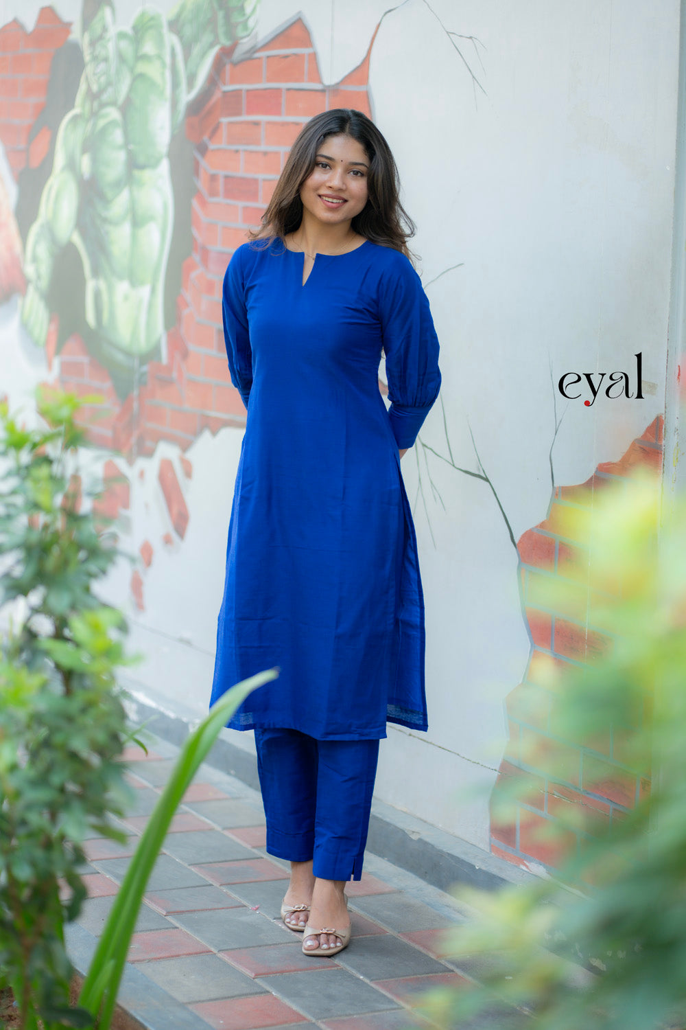 Electric blue kurta set