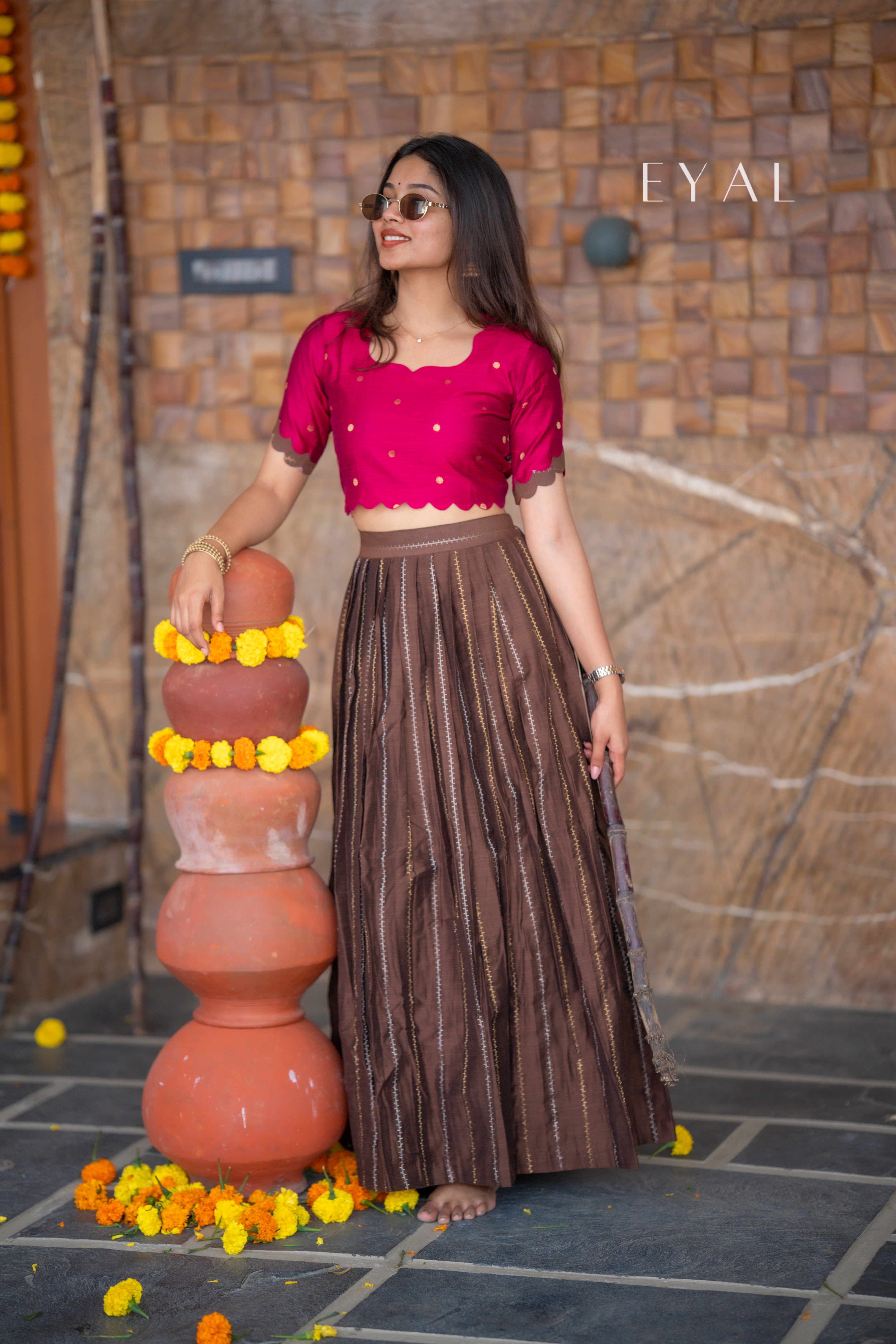Man vasanai - the earthy tone skirt & top