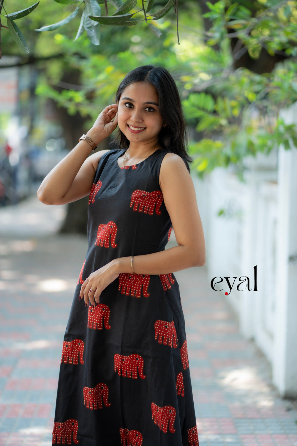 Elephant cotton a-line maxi/kurti