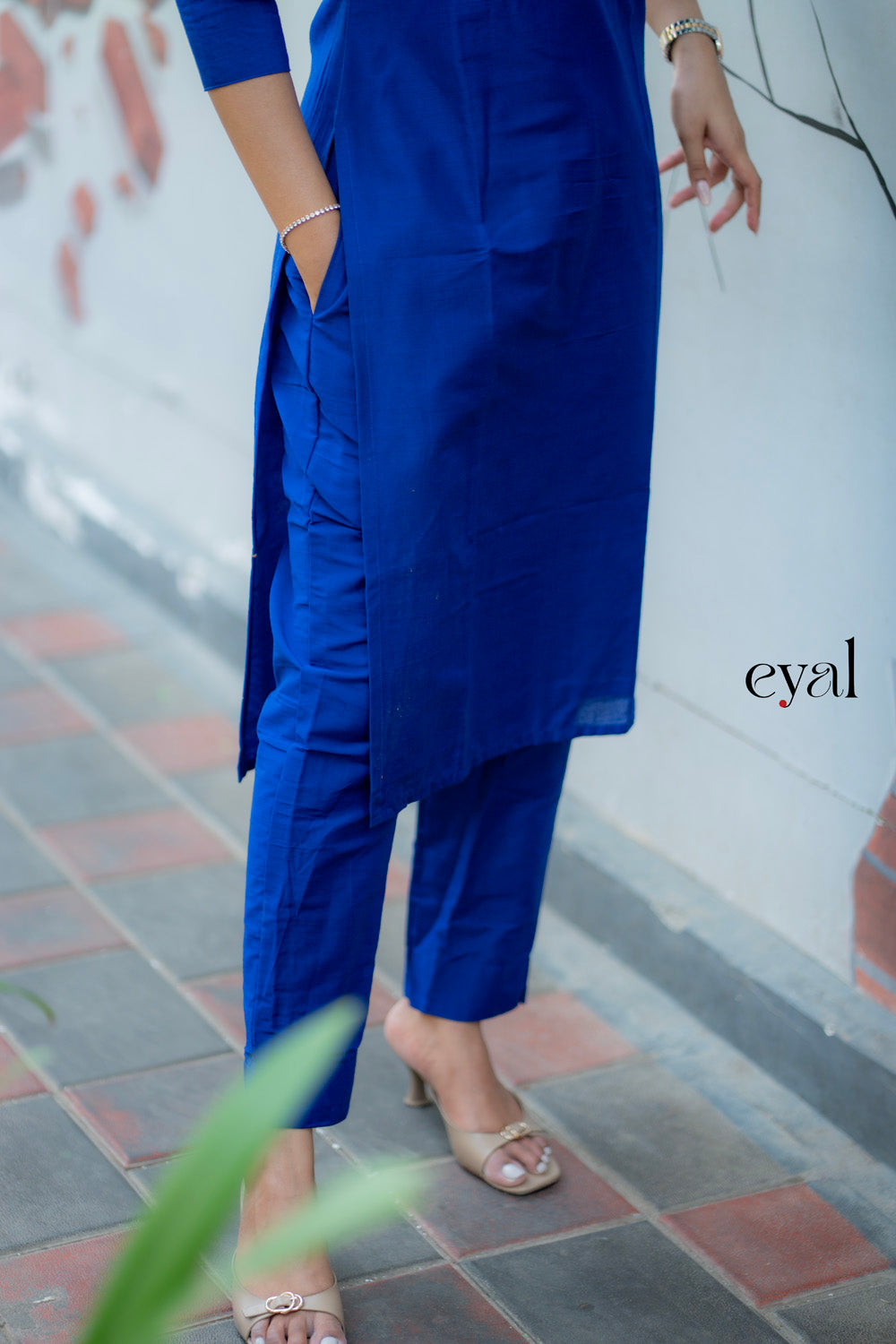 Electric blue kurta set