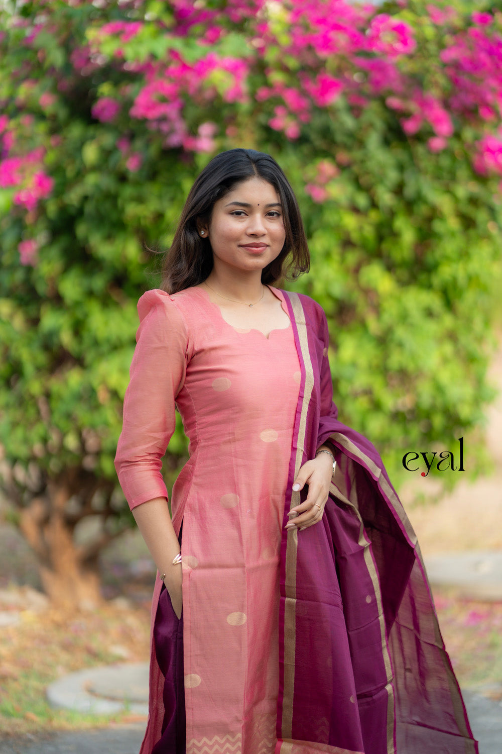 Blushberry silk suit