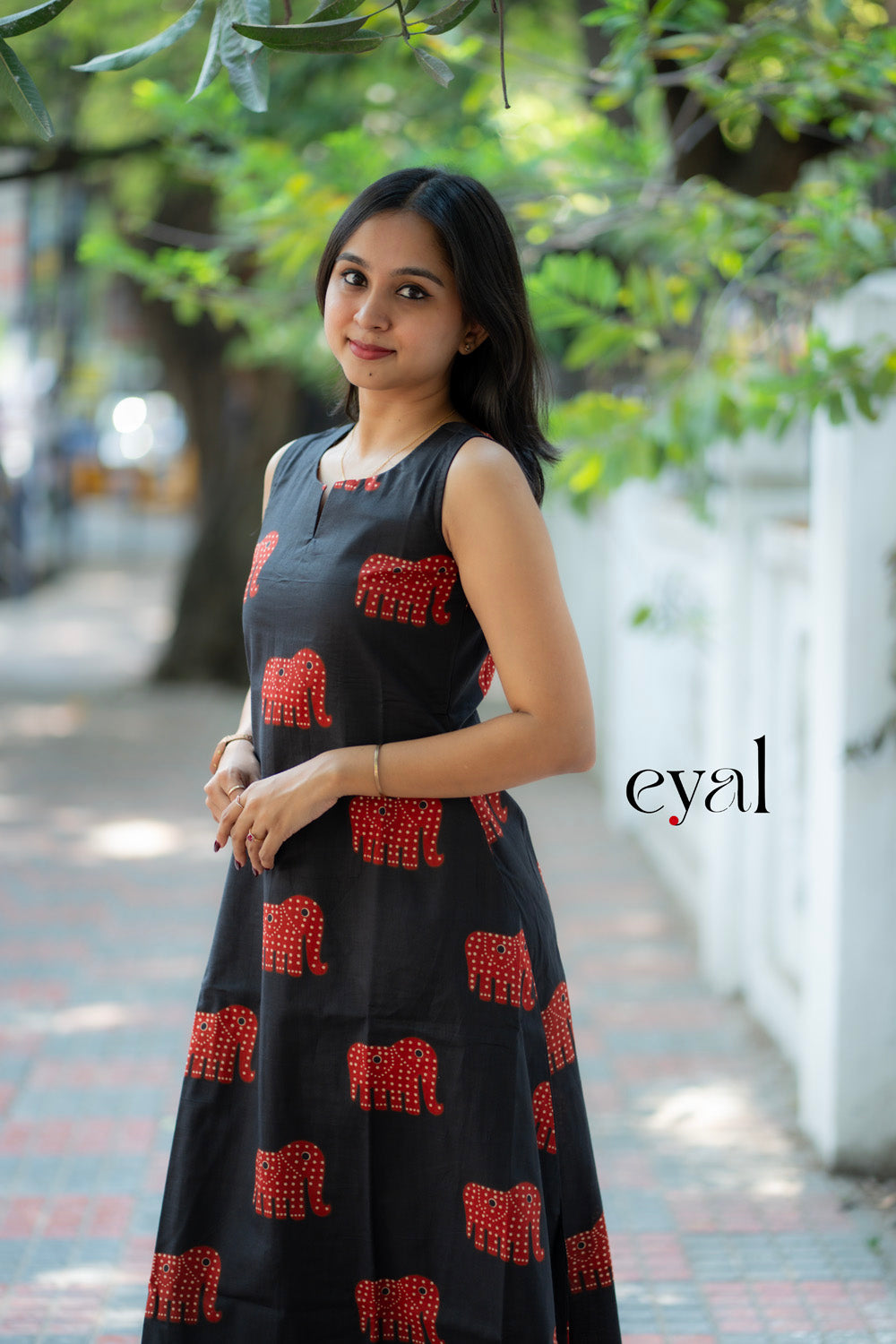 Elephant cotton a-line maxi/kurti