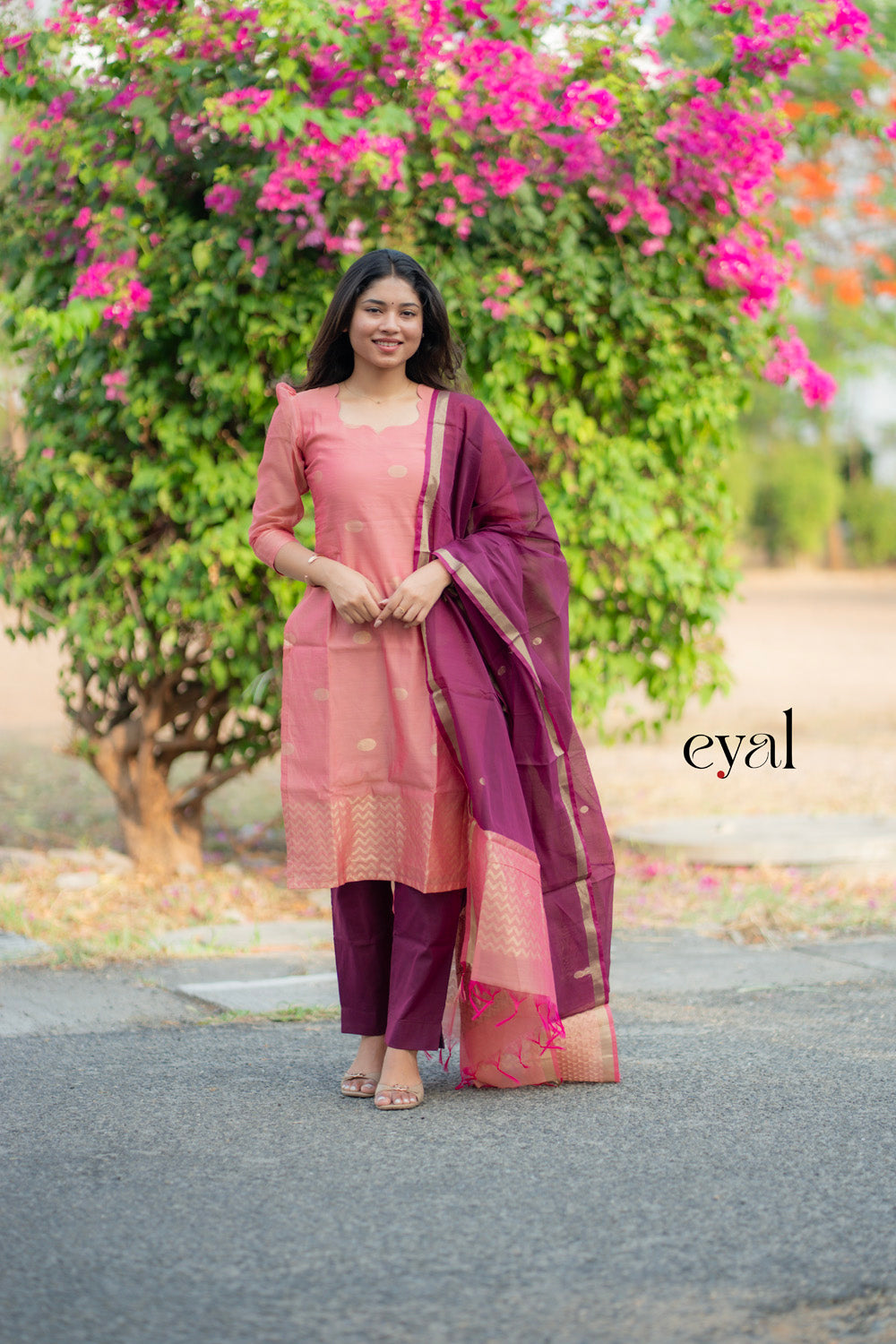 Blushberry silk suit