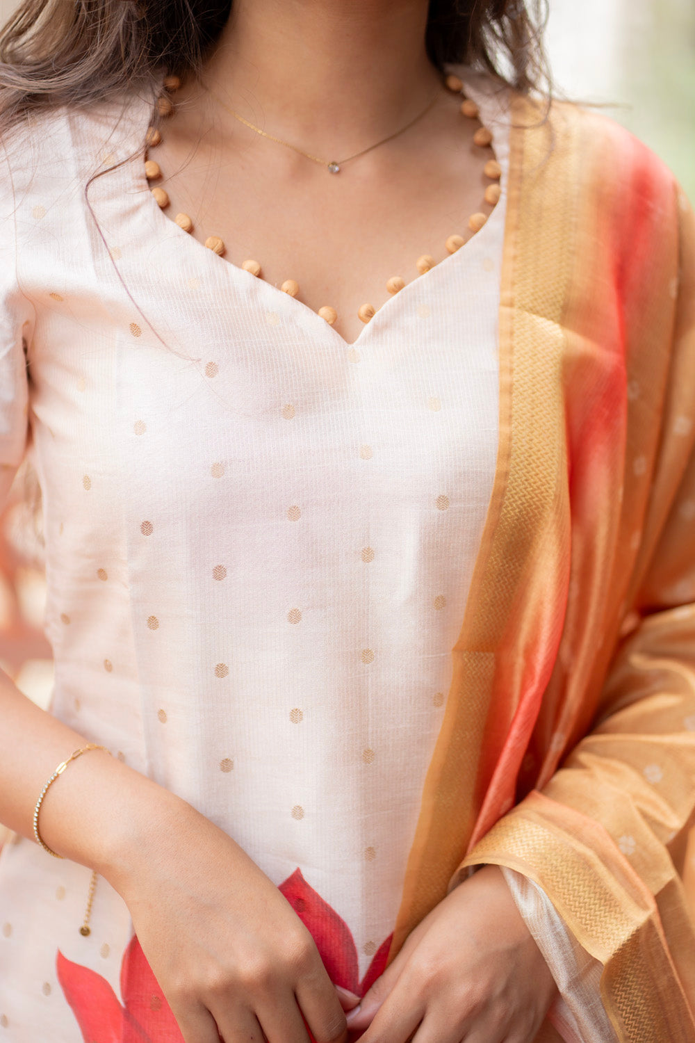 Coral gulab set