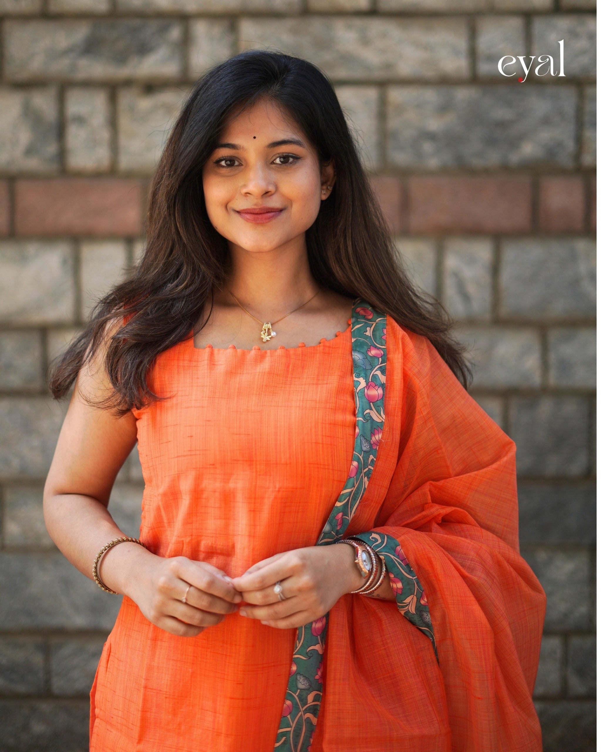 Sunwoven jute cotton kurti with dupatta
