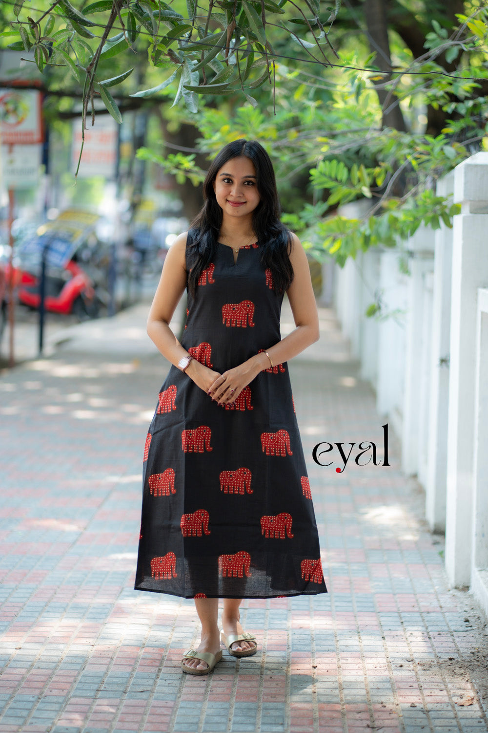 Elephant cotton a-line maxi/kurti