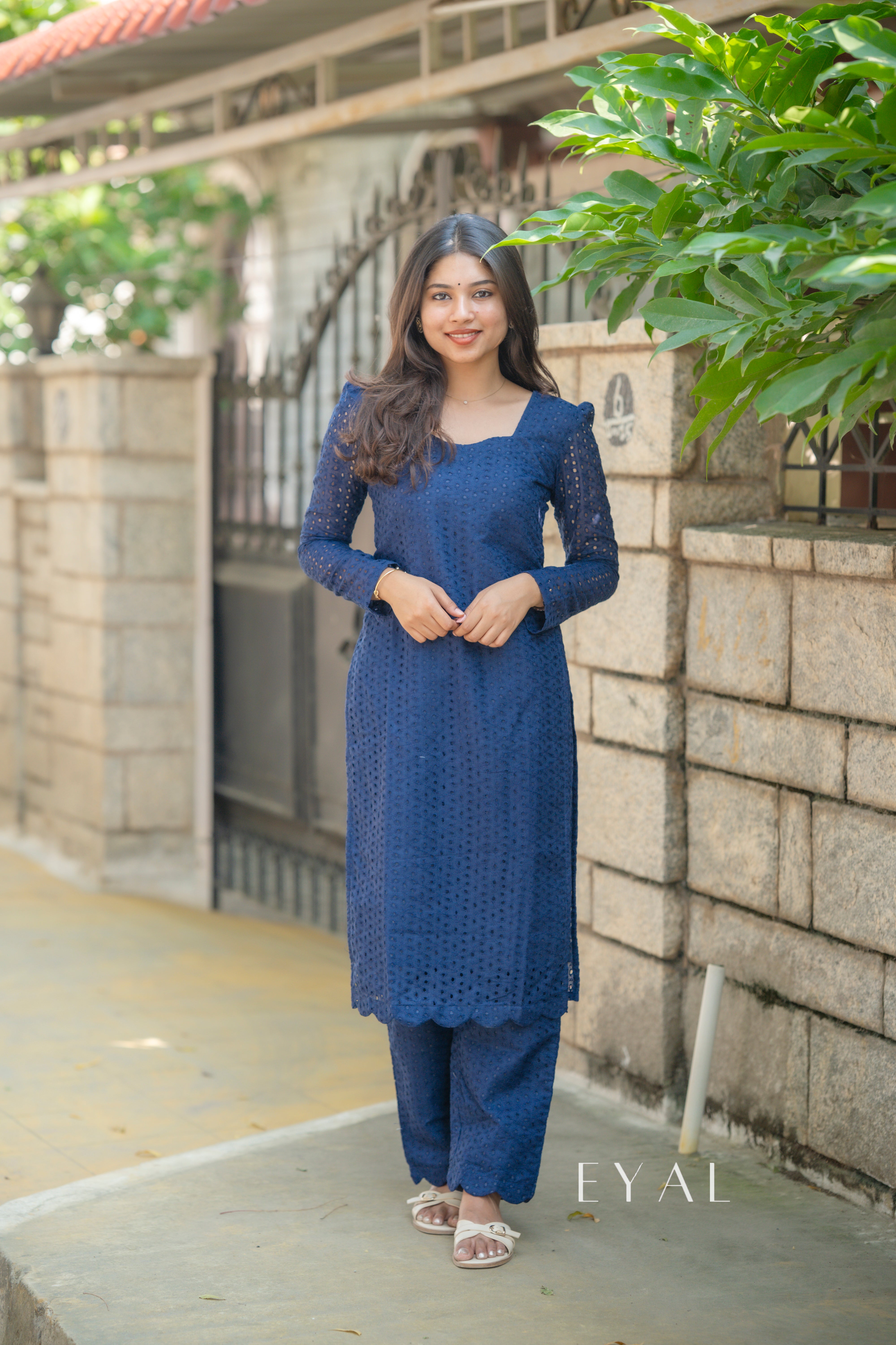 Indigo hakoba kurta set