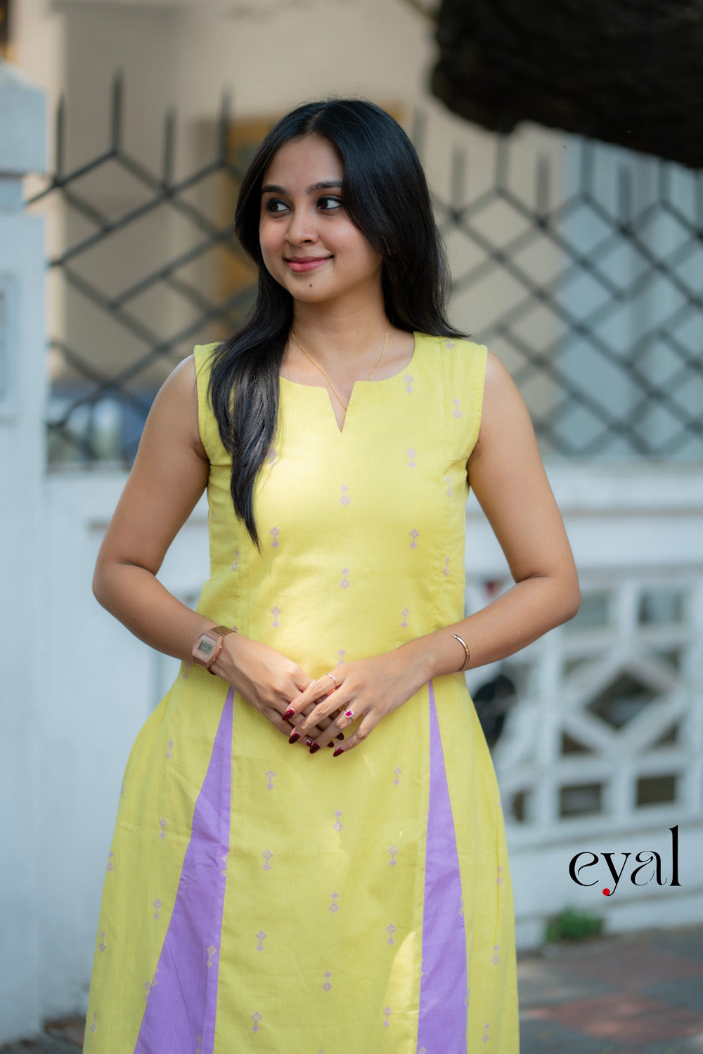 Lemon Lavender handloom cotton set