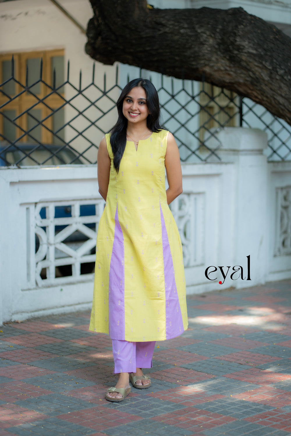 Lemon Lavender handloom cotton set