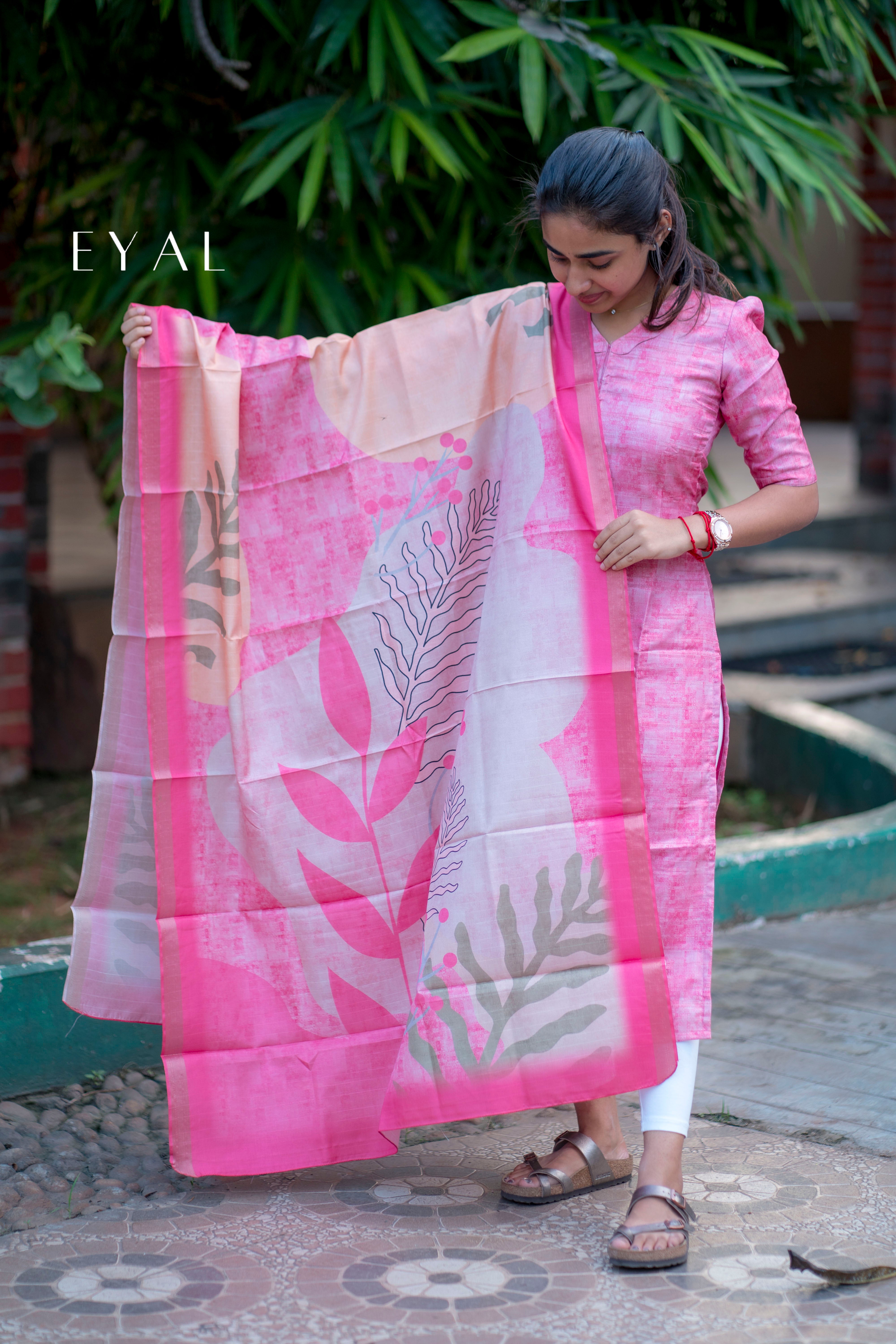 Pink kurti with duppatta -1354