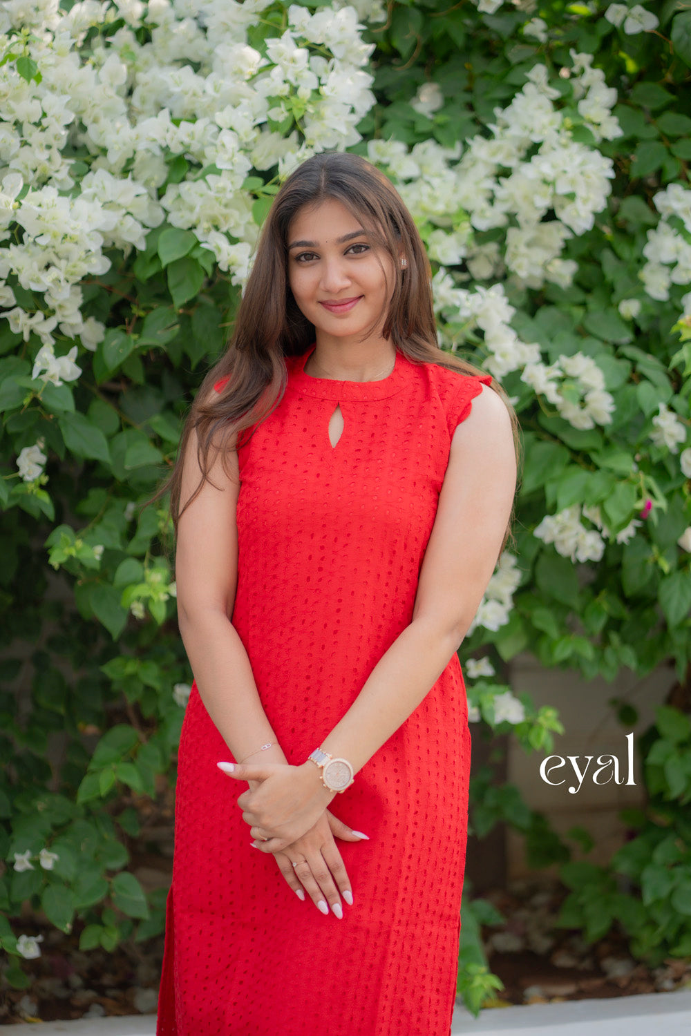 Red mood only hakoba kurta set