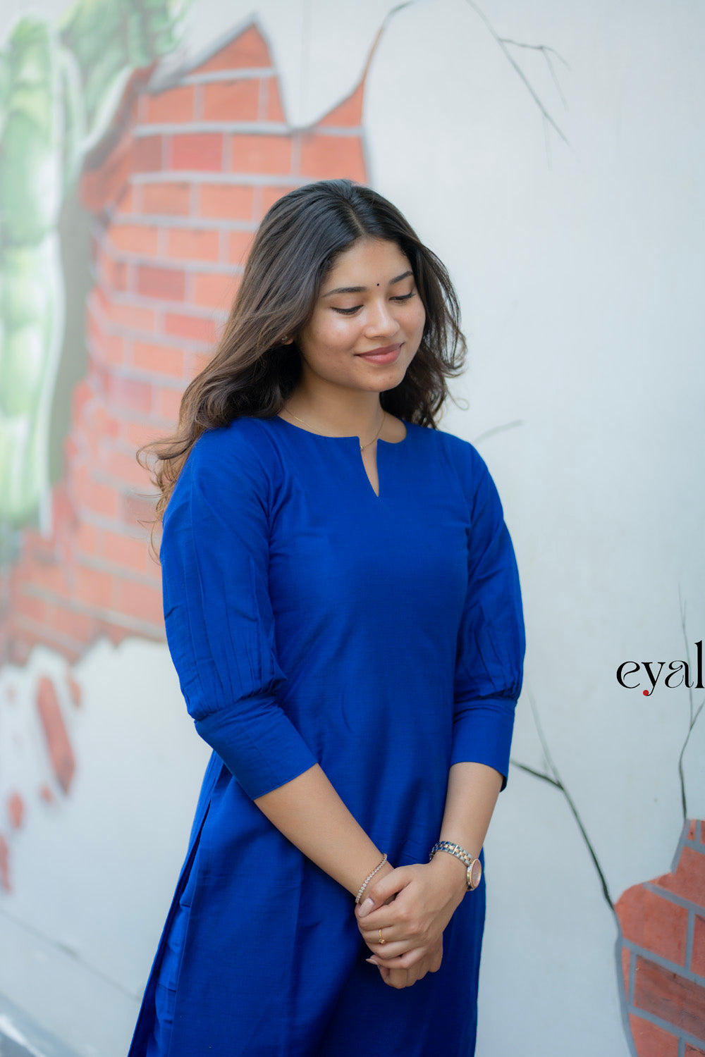 Electric blue kurta set