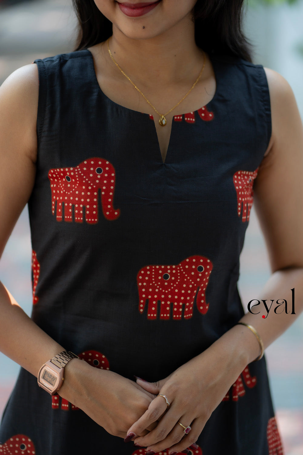 Elephant cotton a-line maxi/kurti