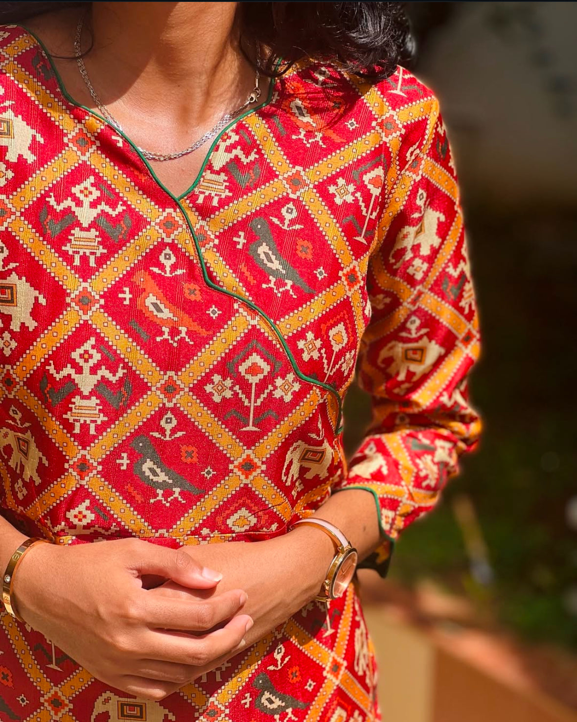 Tussar kurti -1080