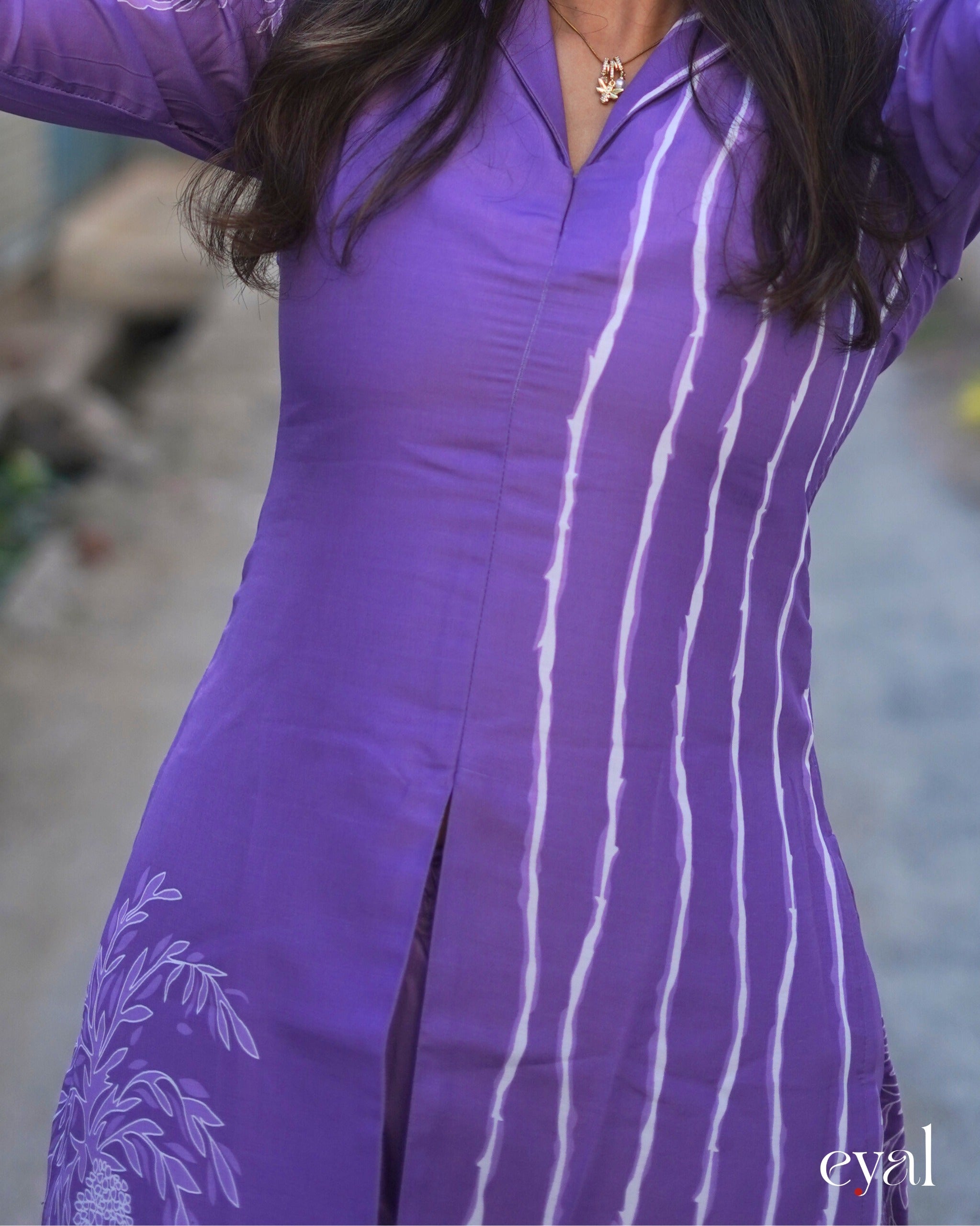 Lavender muslin suit