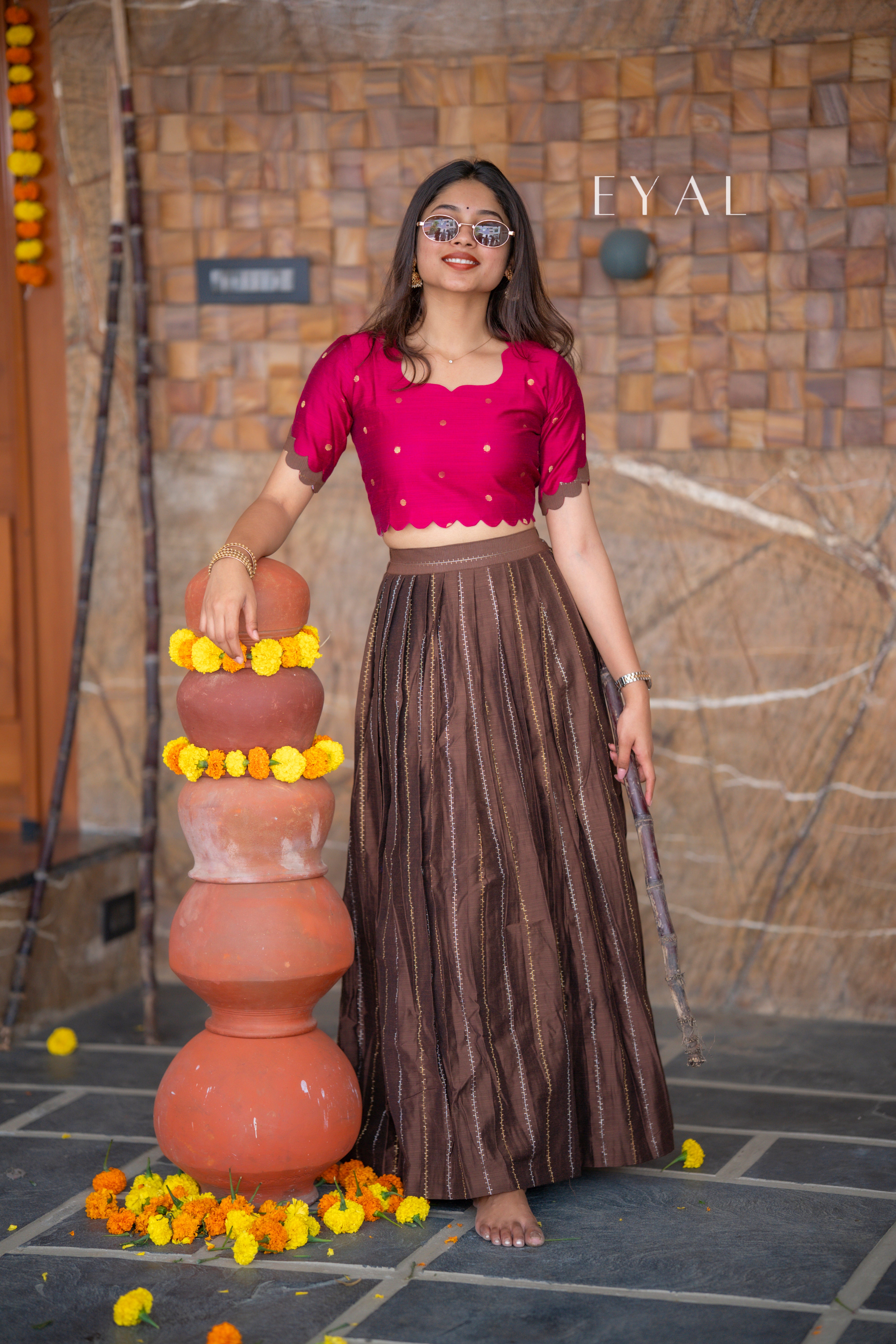 Man vasanai - the earthy tone skirt & top