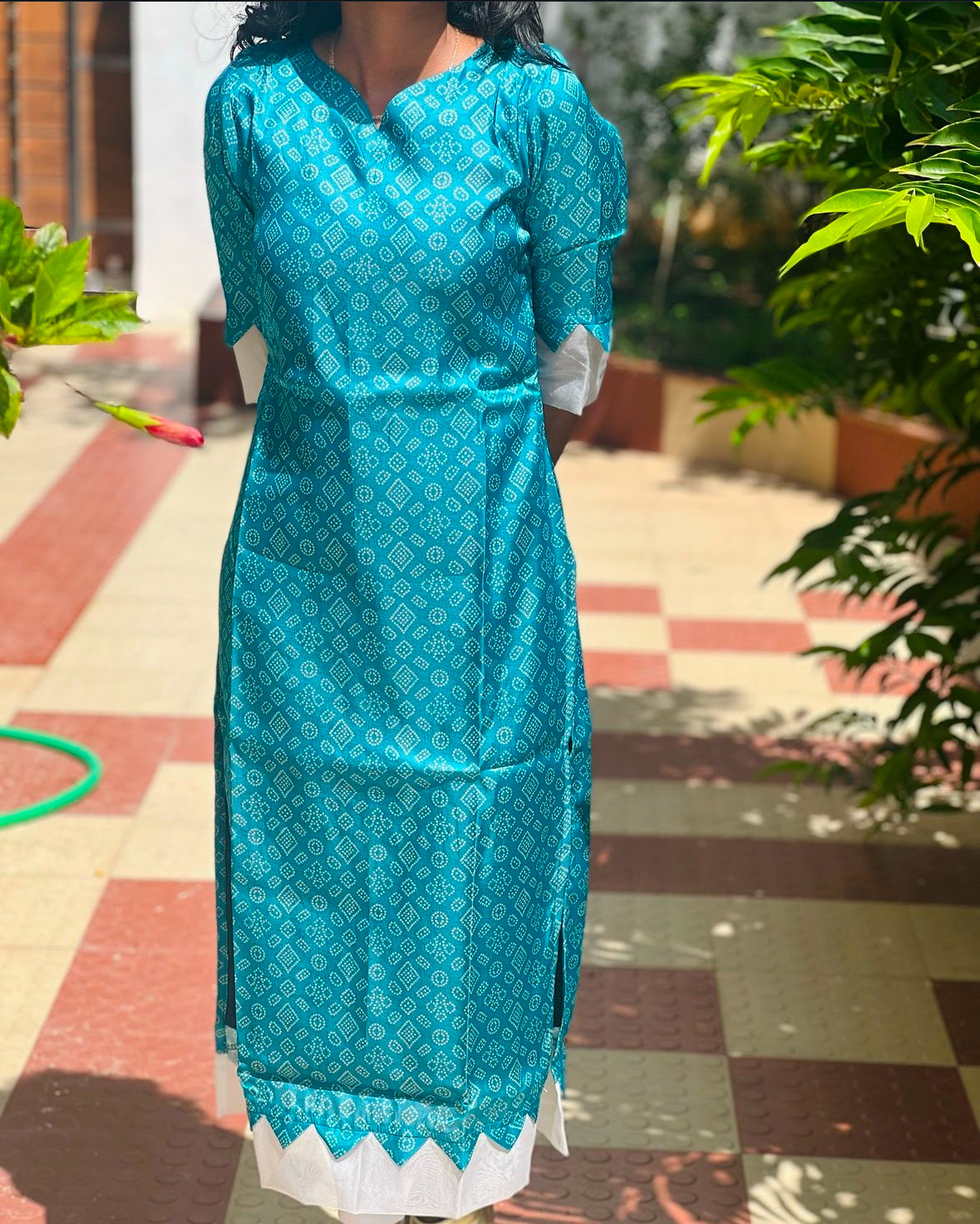 Satin badhani kurti -1093