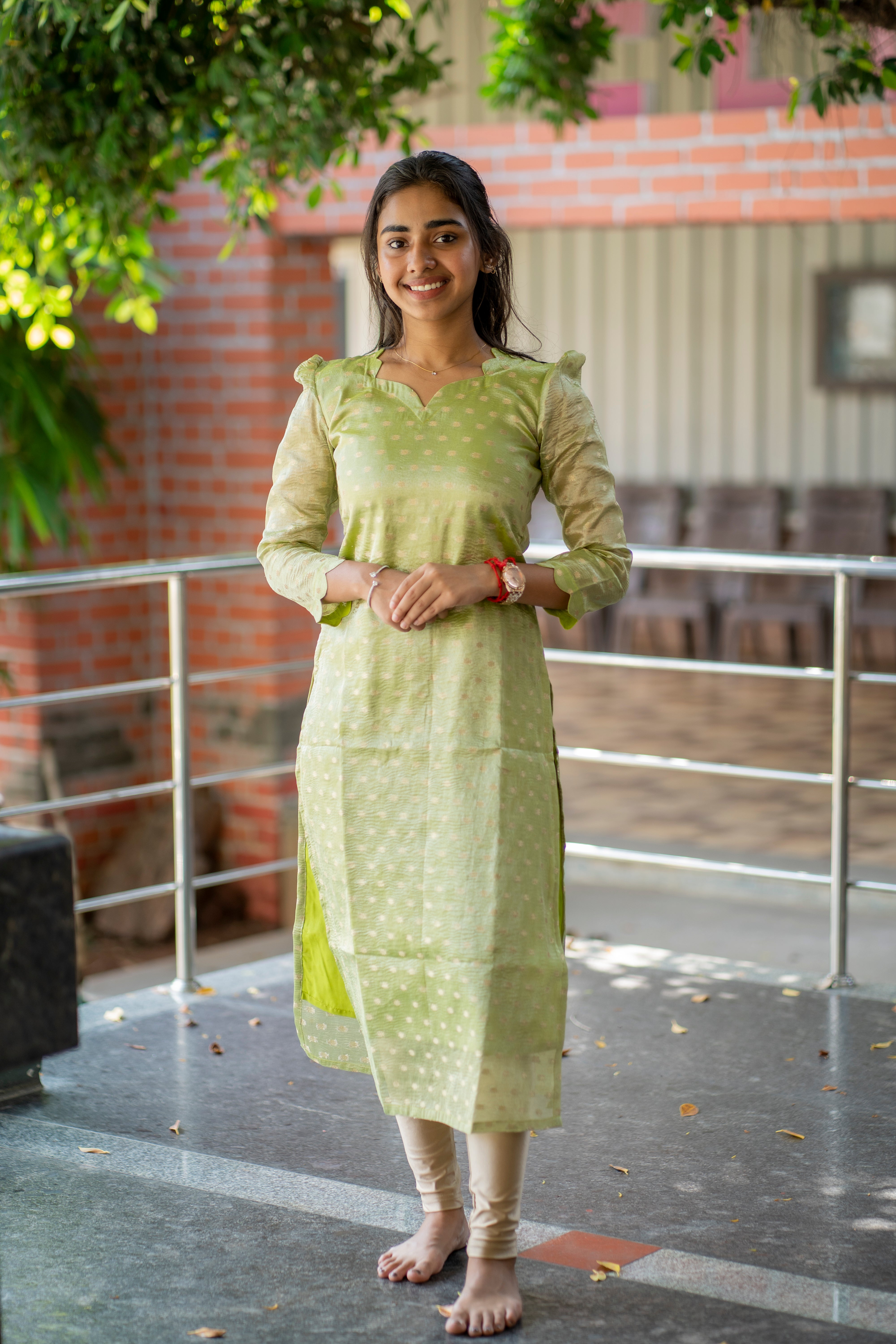 Light crushed kurti -1385